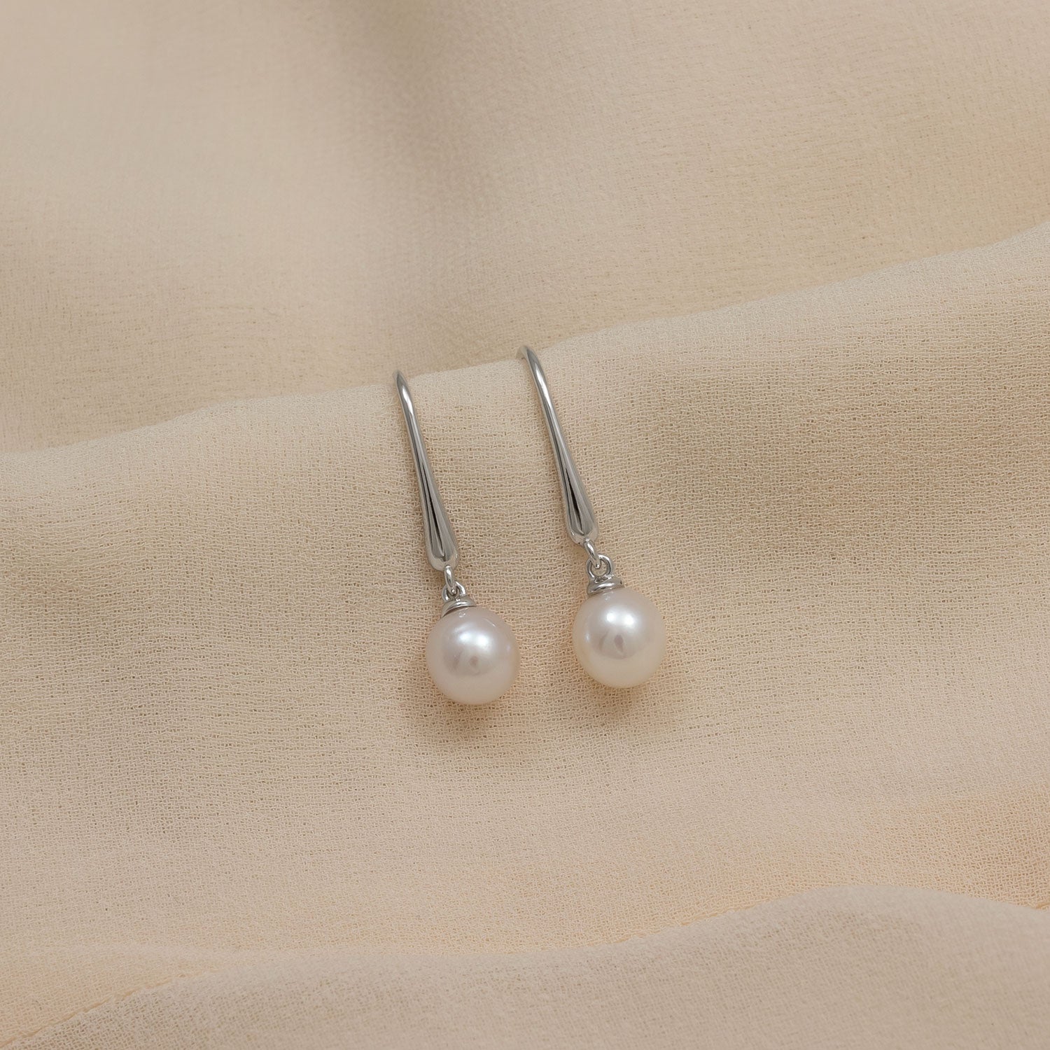 Single Pearl Hook Earrings