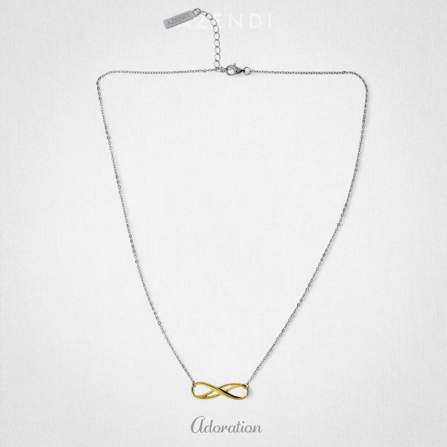 Silver Double Infinity Simple Necklace