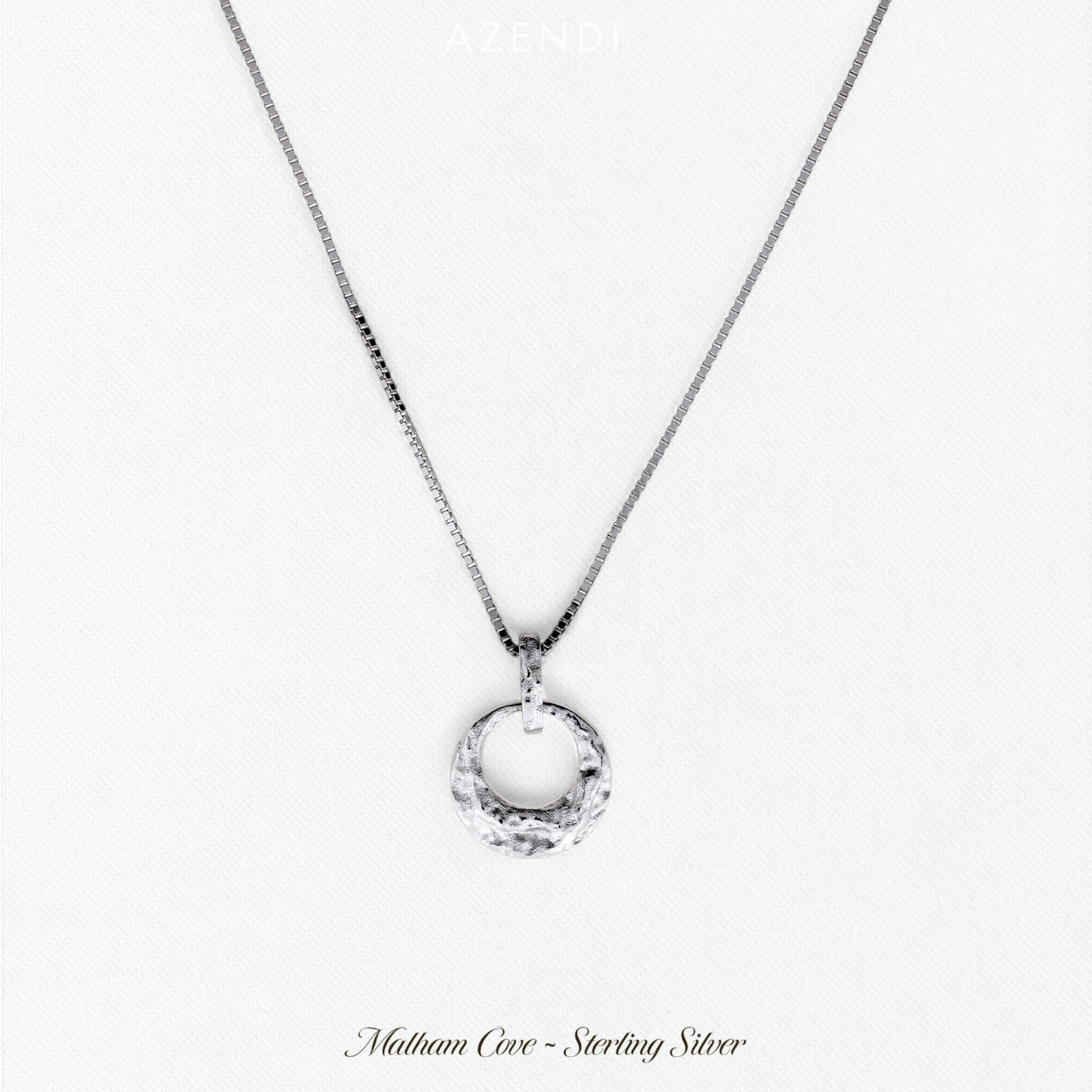 Malham Cove Textured Circle Pendant