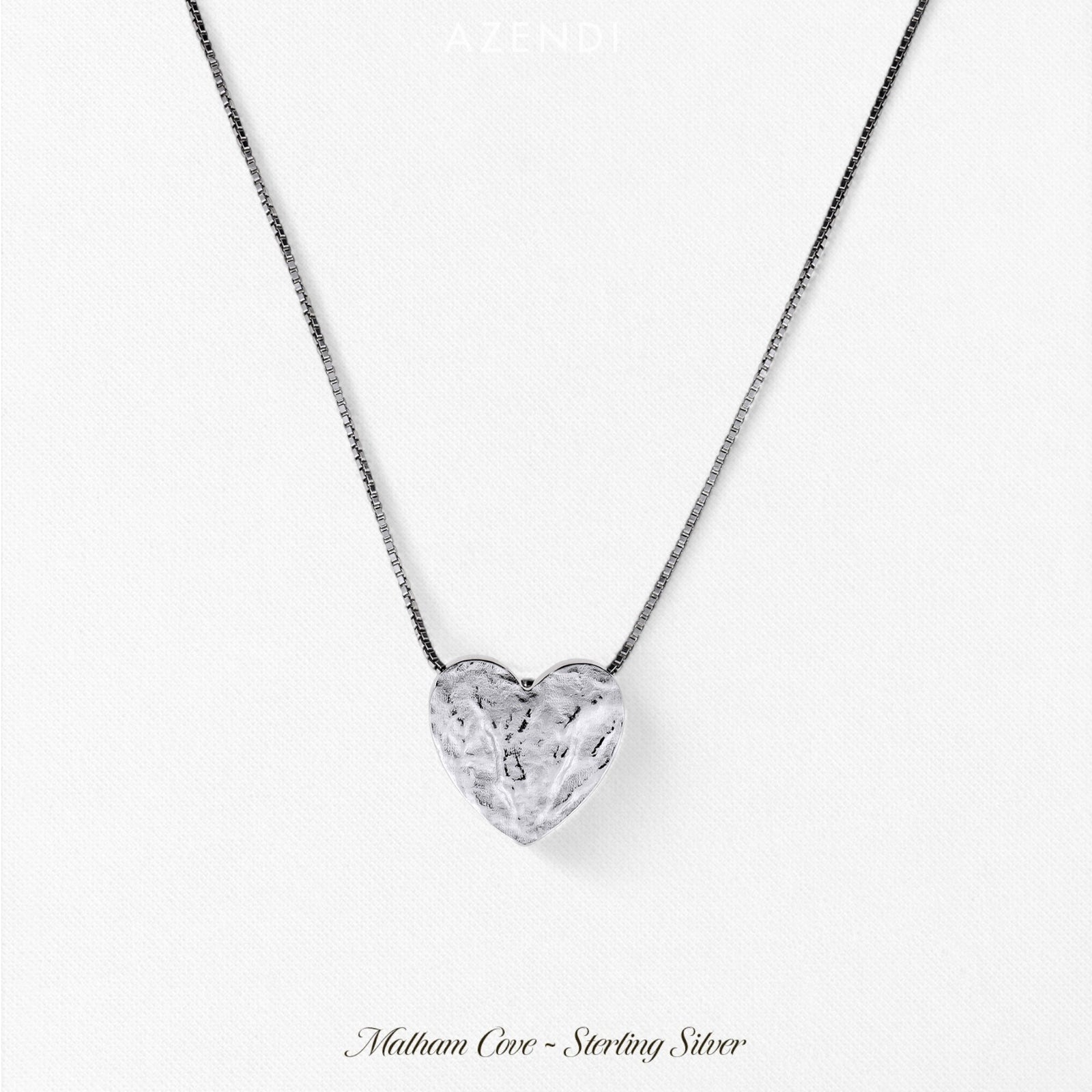 Malham Cove Textured Heart Pendant
