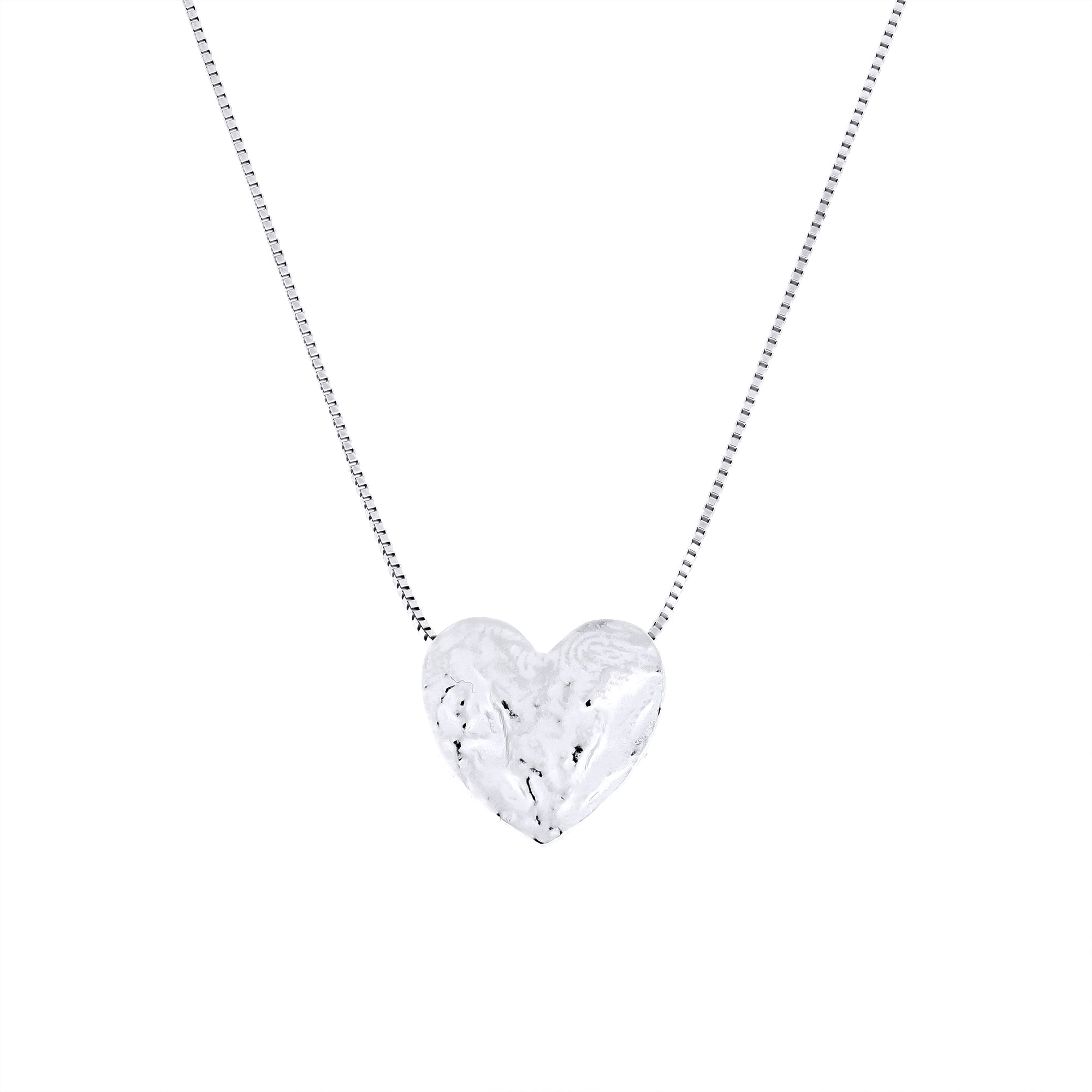 Malham Cove Textured Heart Pendant