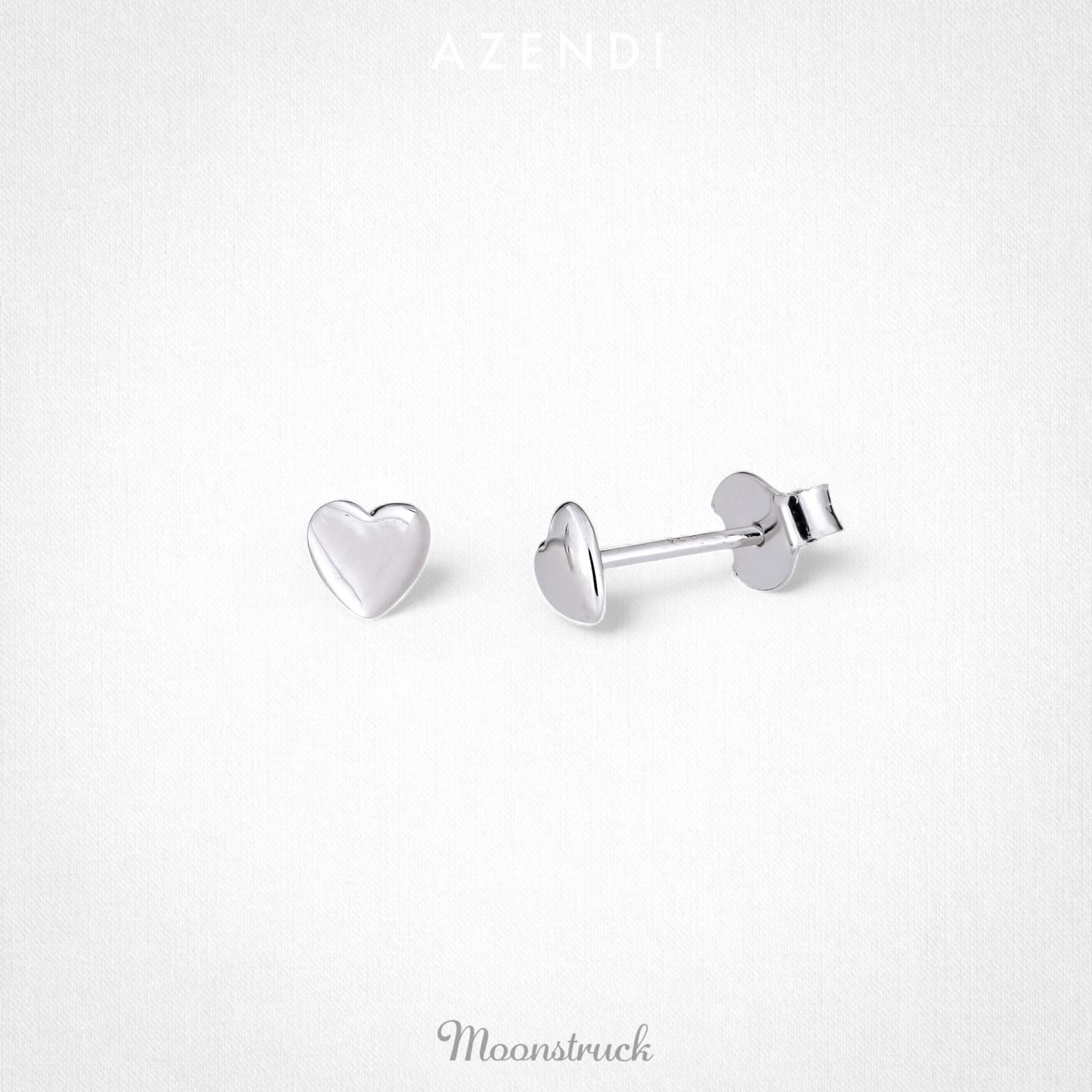 Polished Heart Stud Earrings