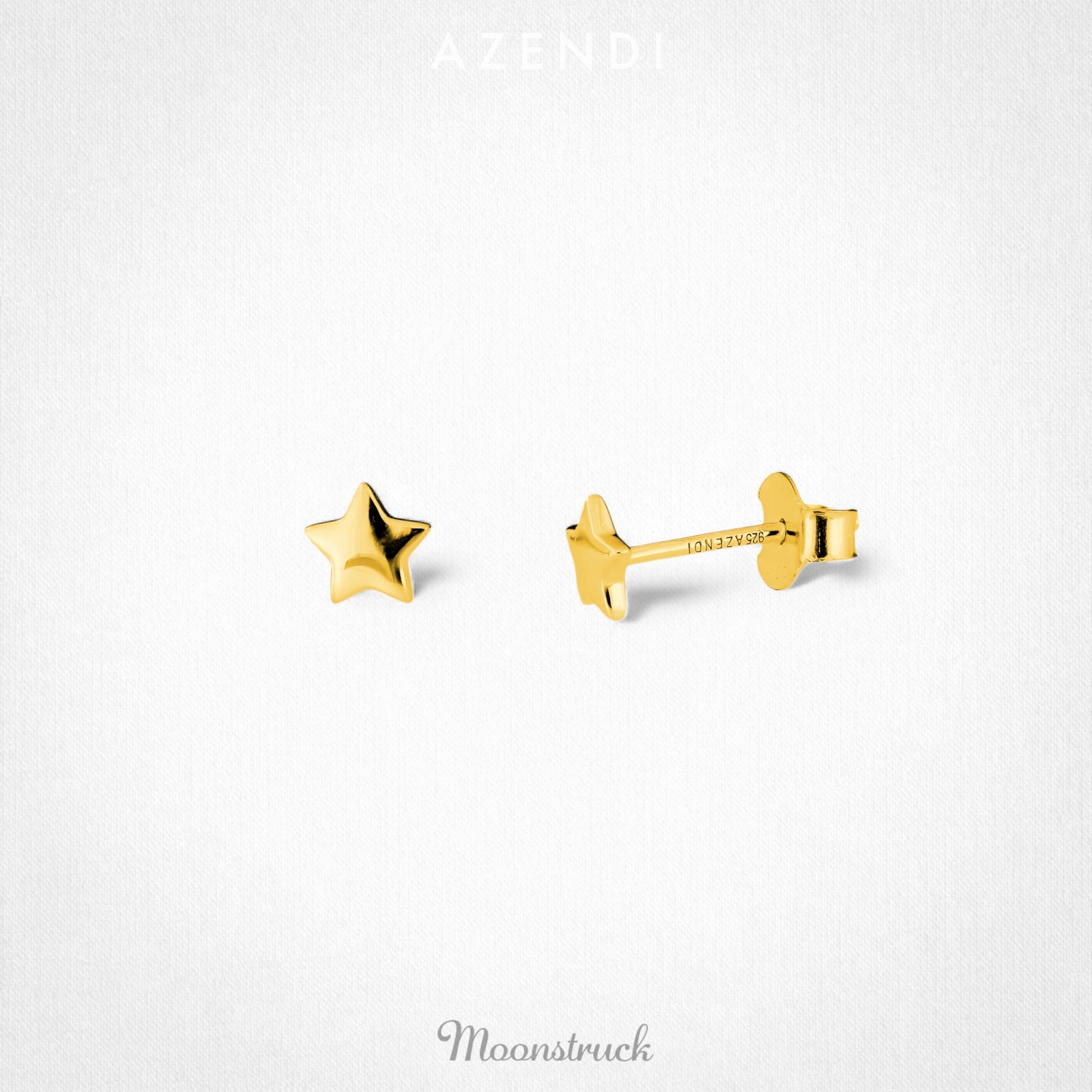 Polished Stars Stud Earrings