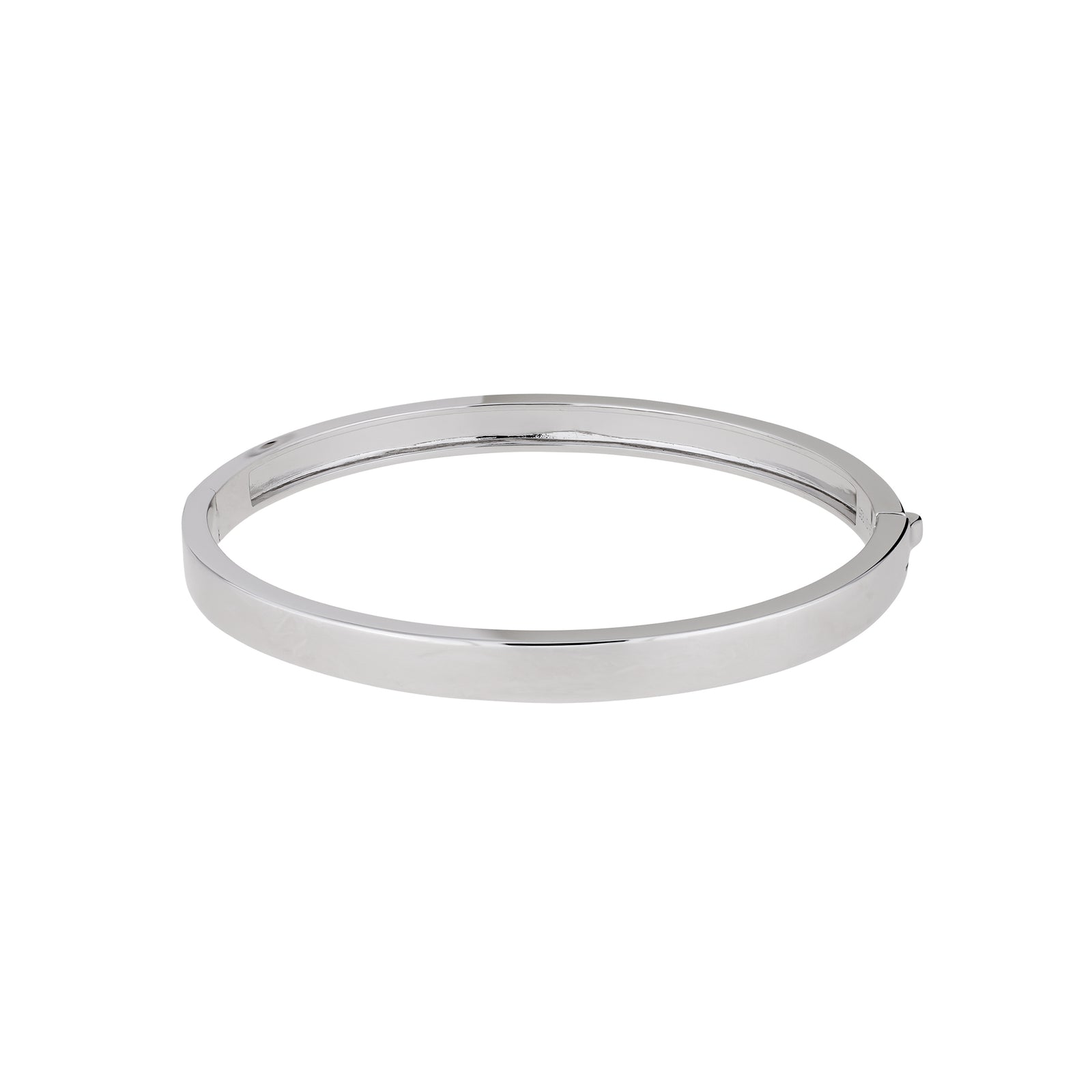Sterling Silver Polished Hinged Bangle