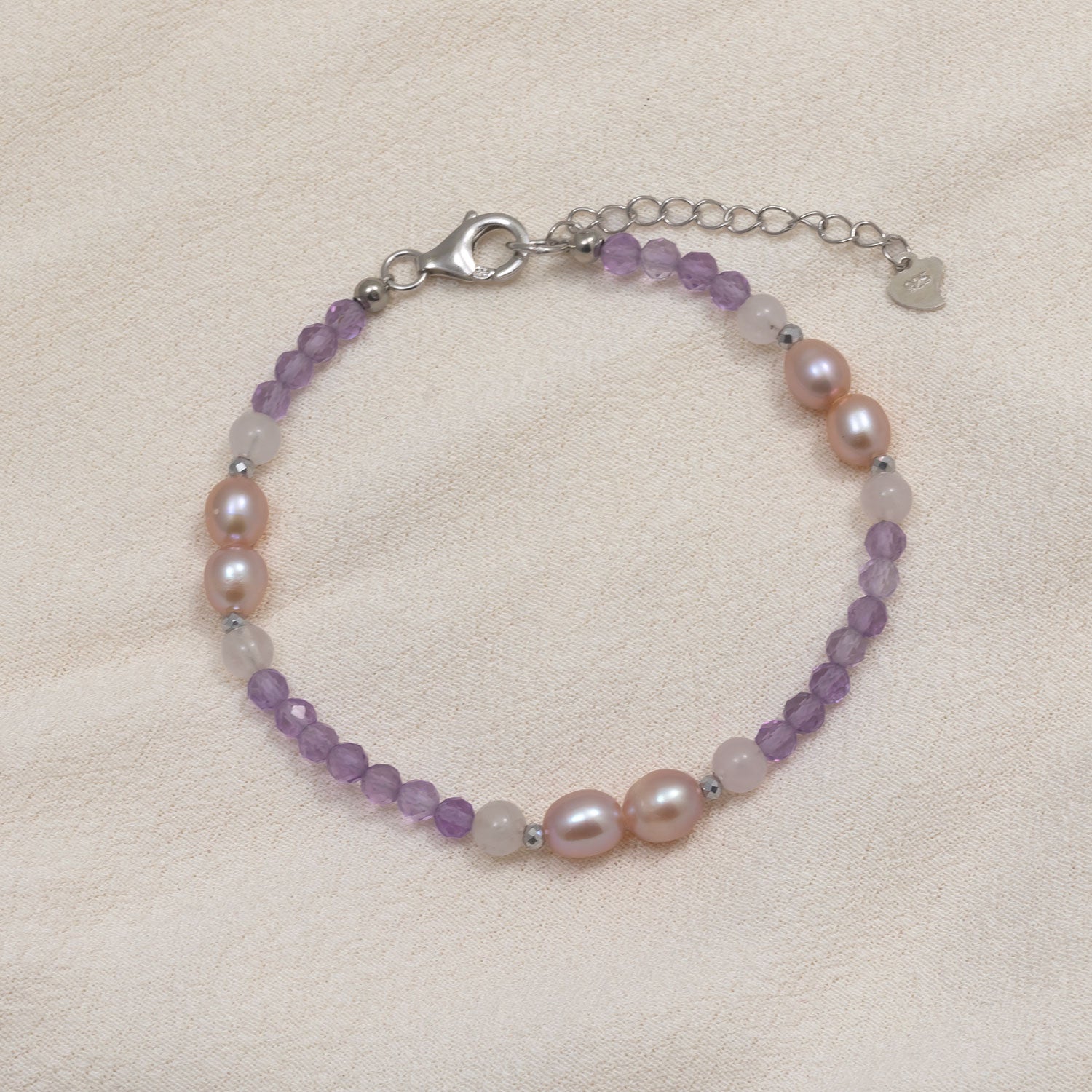 Amethyst and Freshwater Pearl Bracelet
