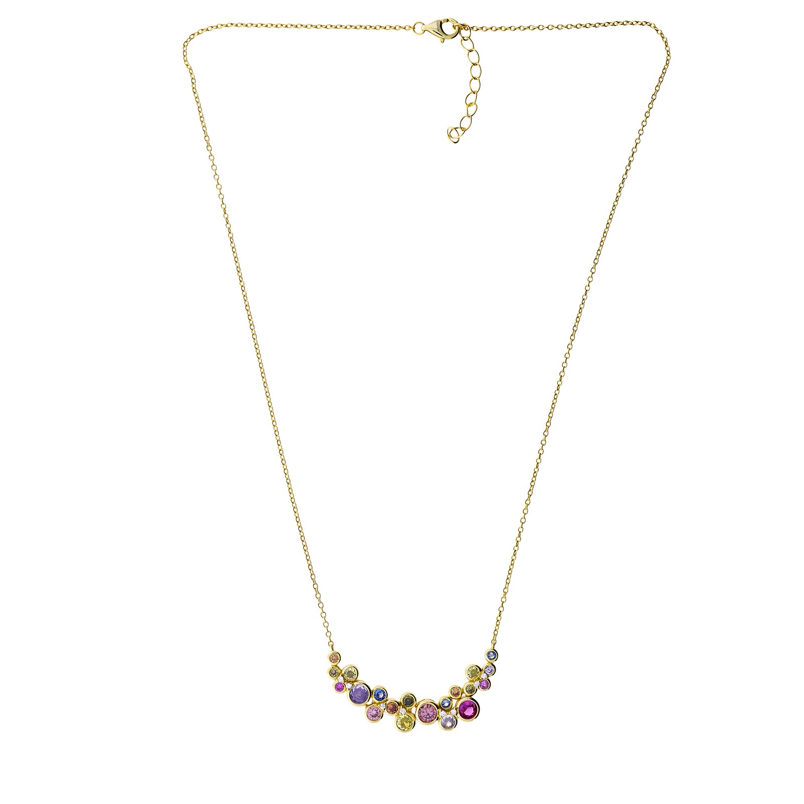 Gold Vermeil Colourful Bubbles Necklet