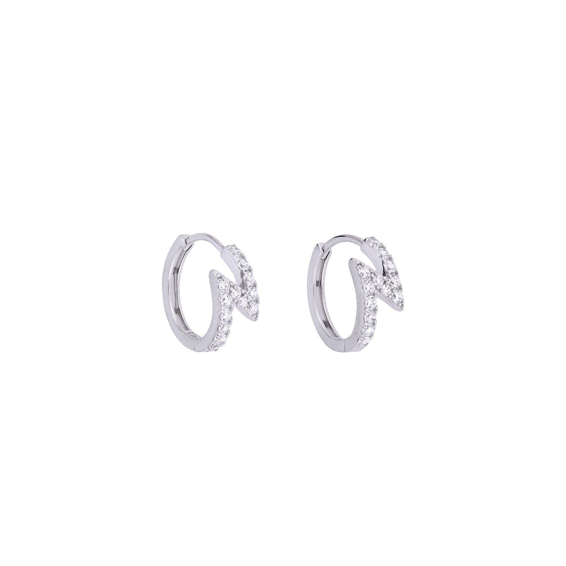 Lightning Bolt Hoop Earrings