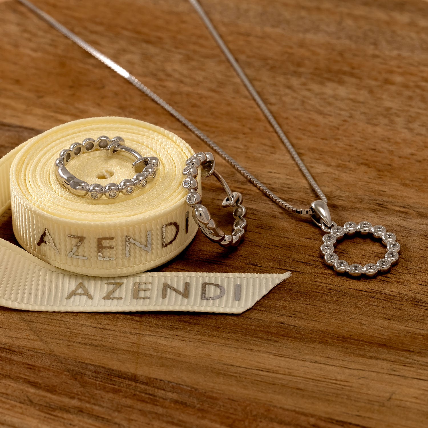 Silver Full Circle Cubic Zirconia Pendant