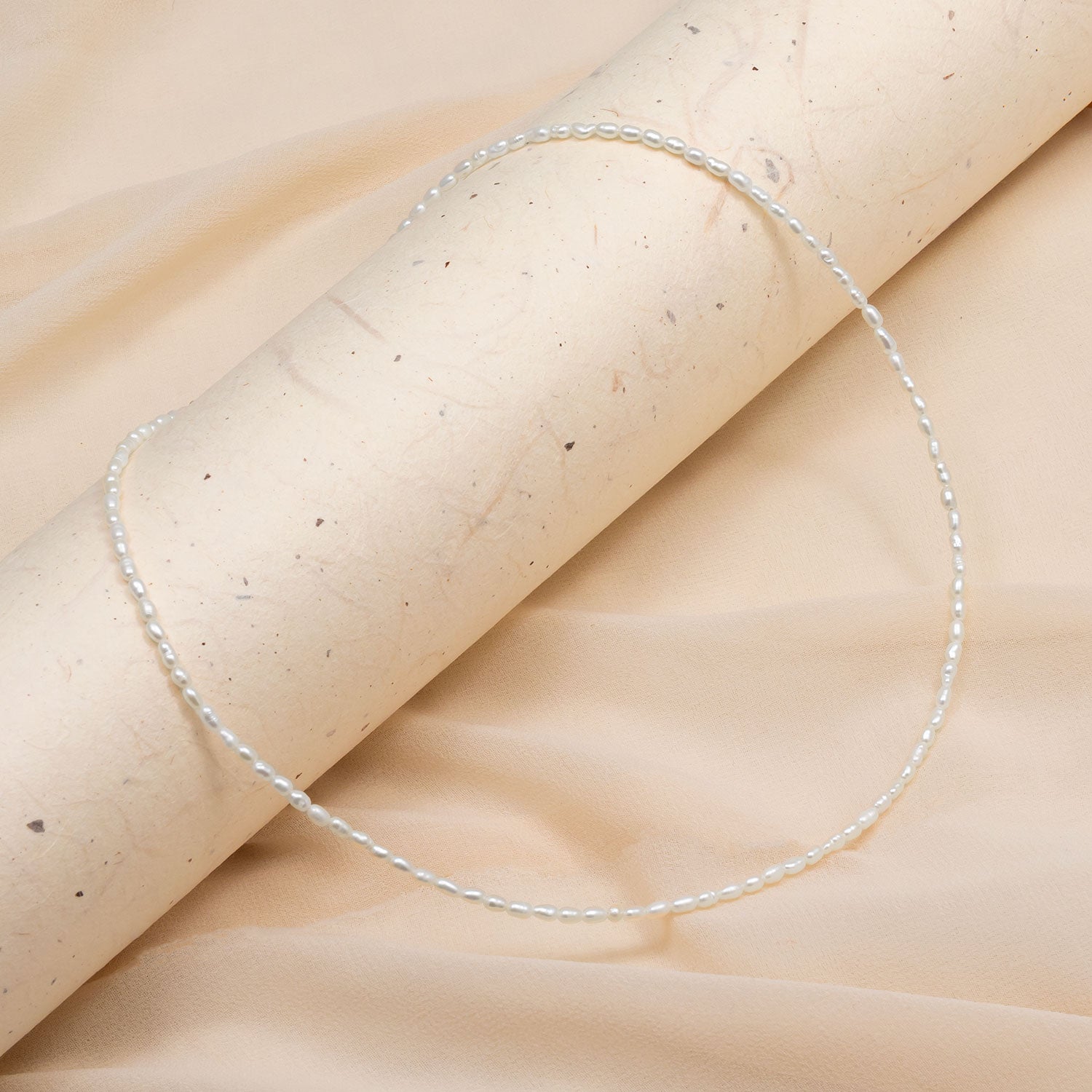 Sterling Silver Freshwater Seed Pearls Necklace