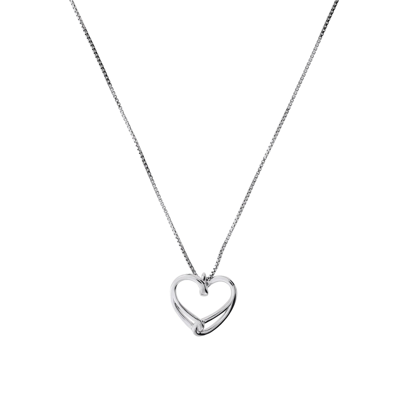 Silver Intertwined Heart Pendant