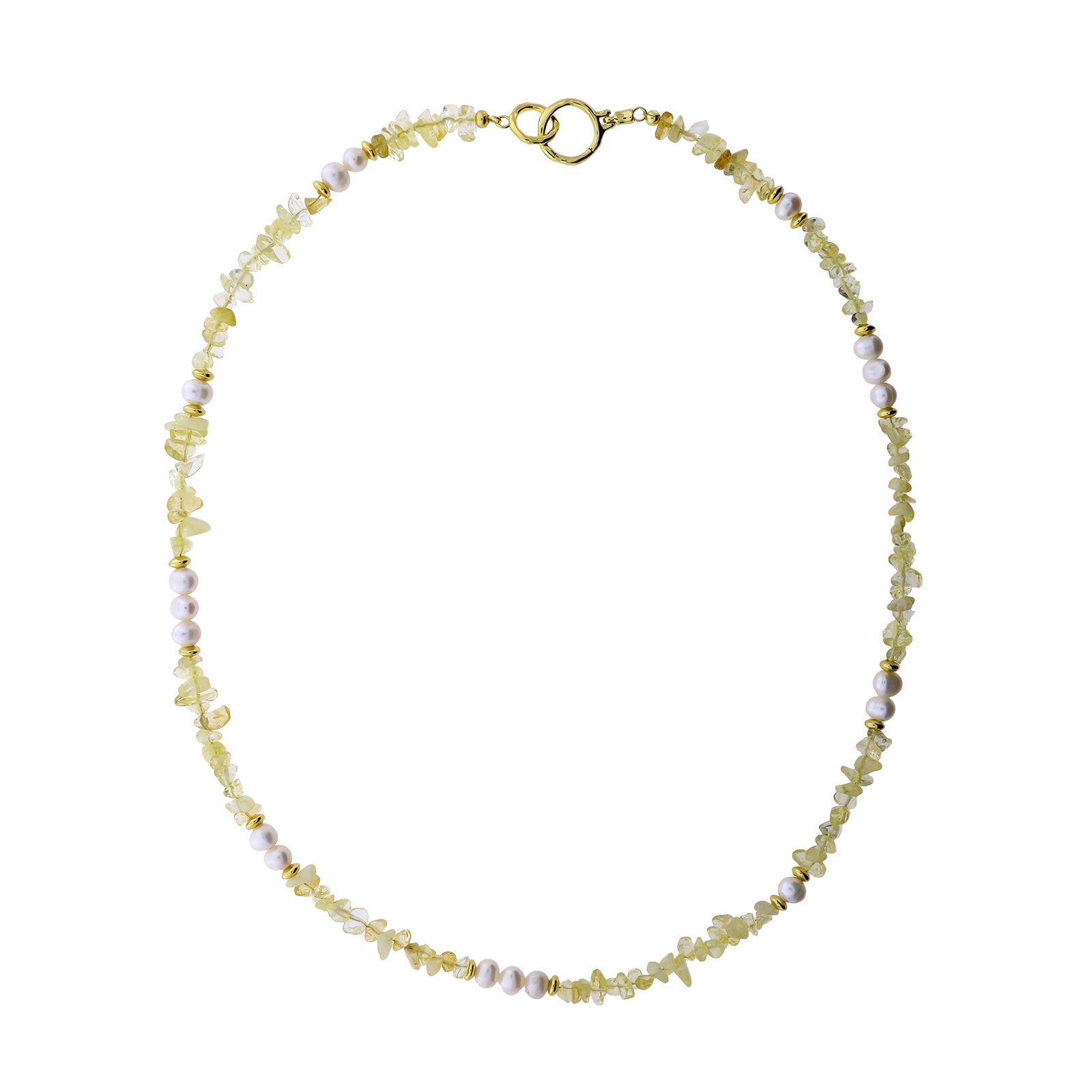 Gold Vermeil, Citrene & Freshwater Pearl Necklace