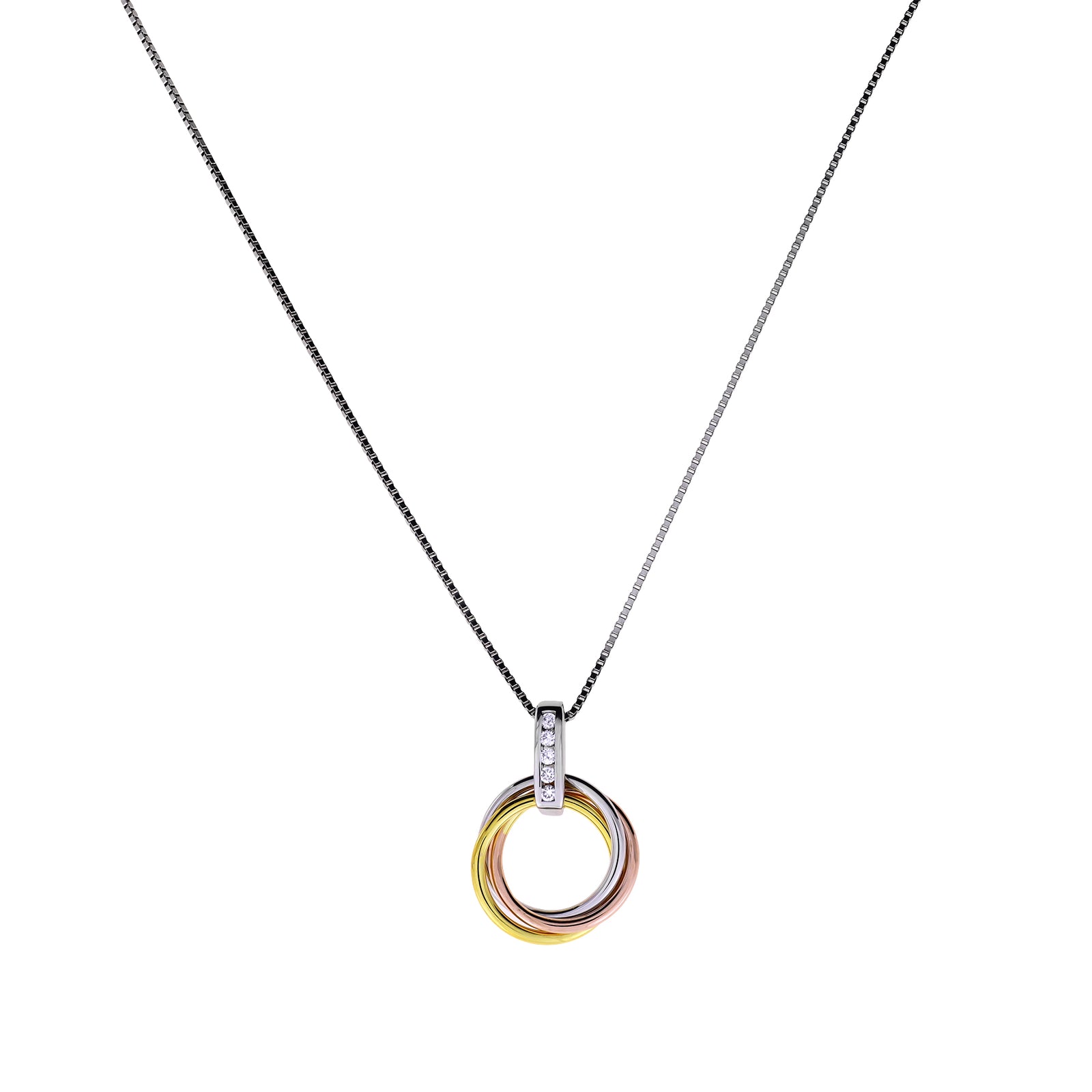 Entangled Mixed Vermeil & 0.06 Carat Lab Grown Diamond Love Knot Pendant