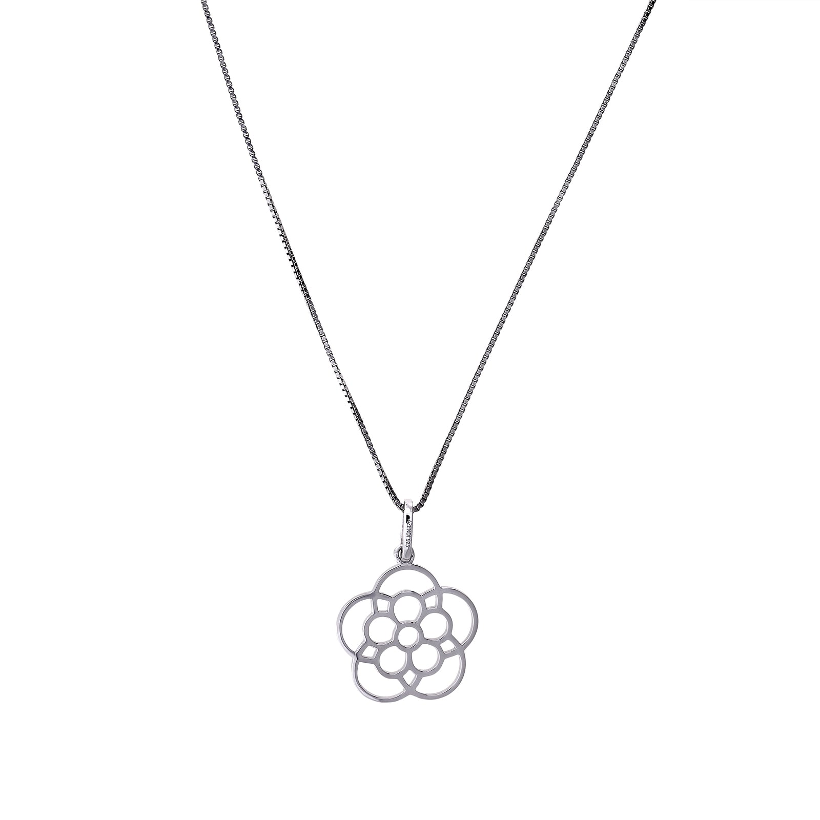 Sterling Silver Stylised Yorkshire Rose Pendant