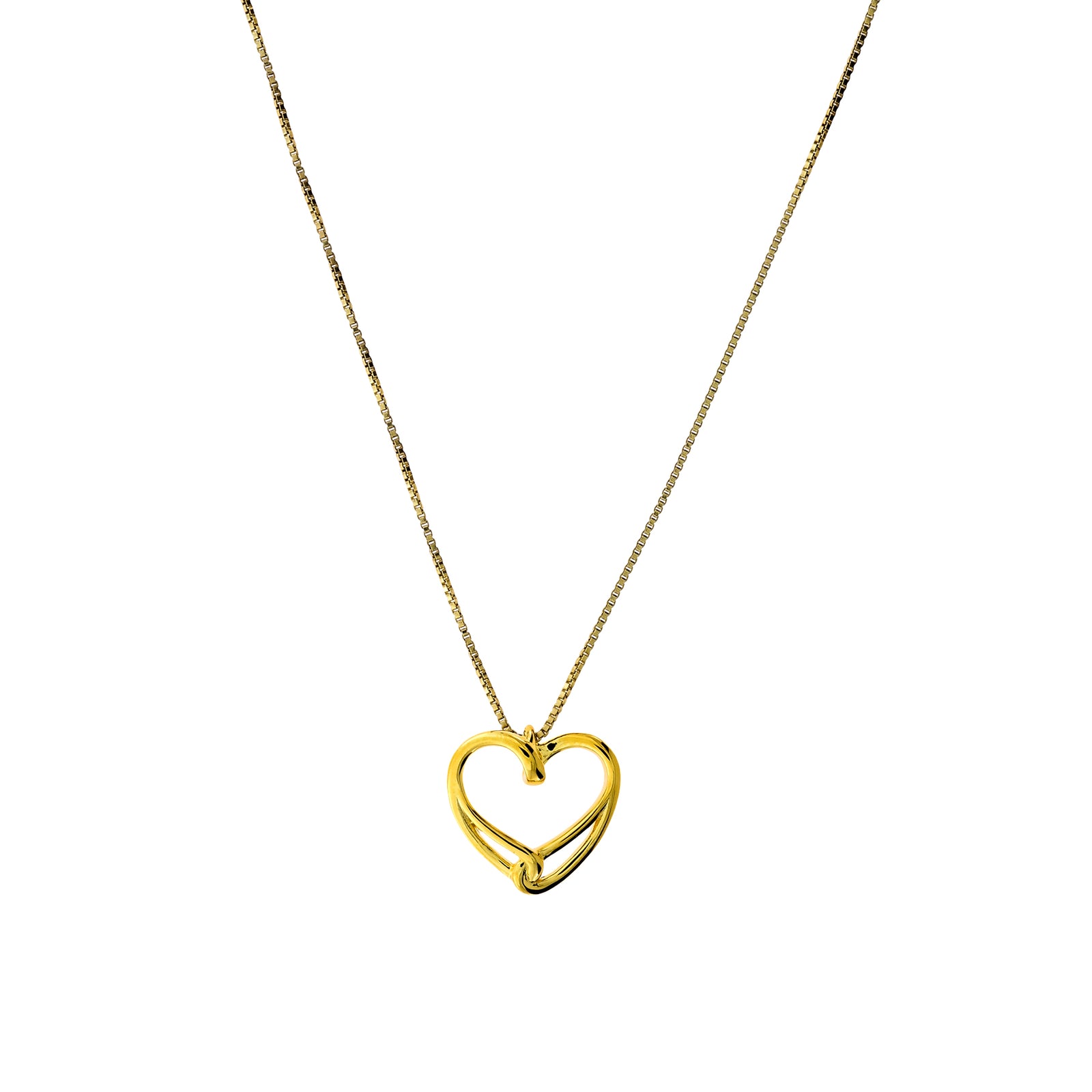Gold Vermeil Intertwined Heart Pendant