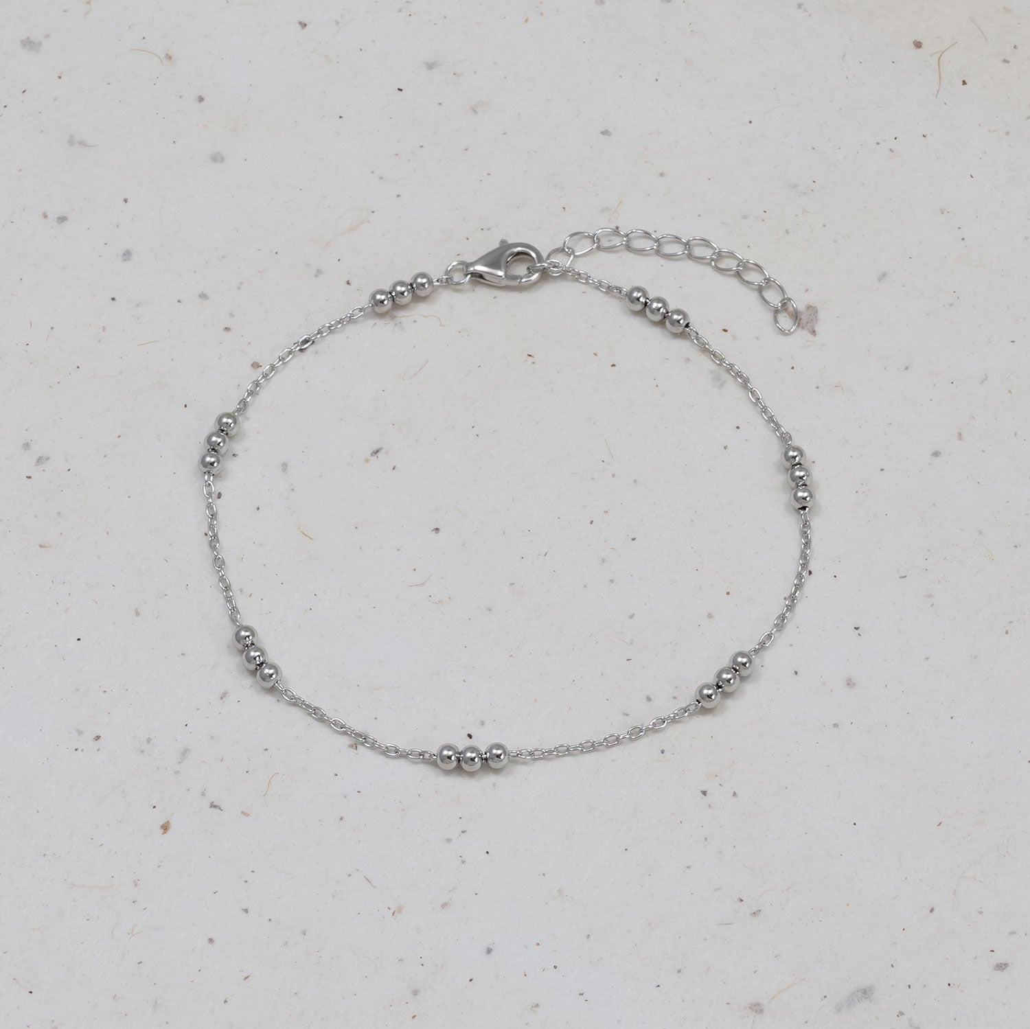 Triple Bead Chain Bracelet - Sterling Silver