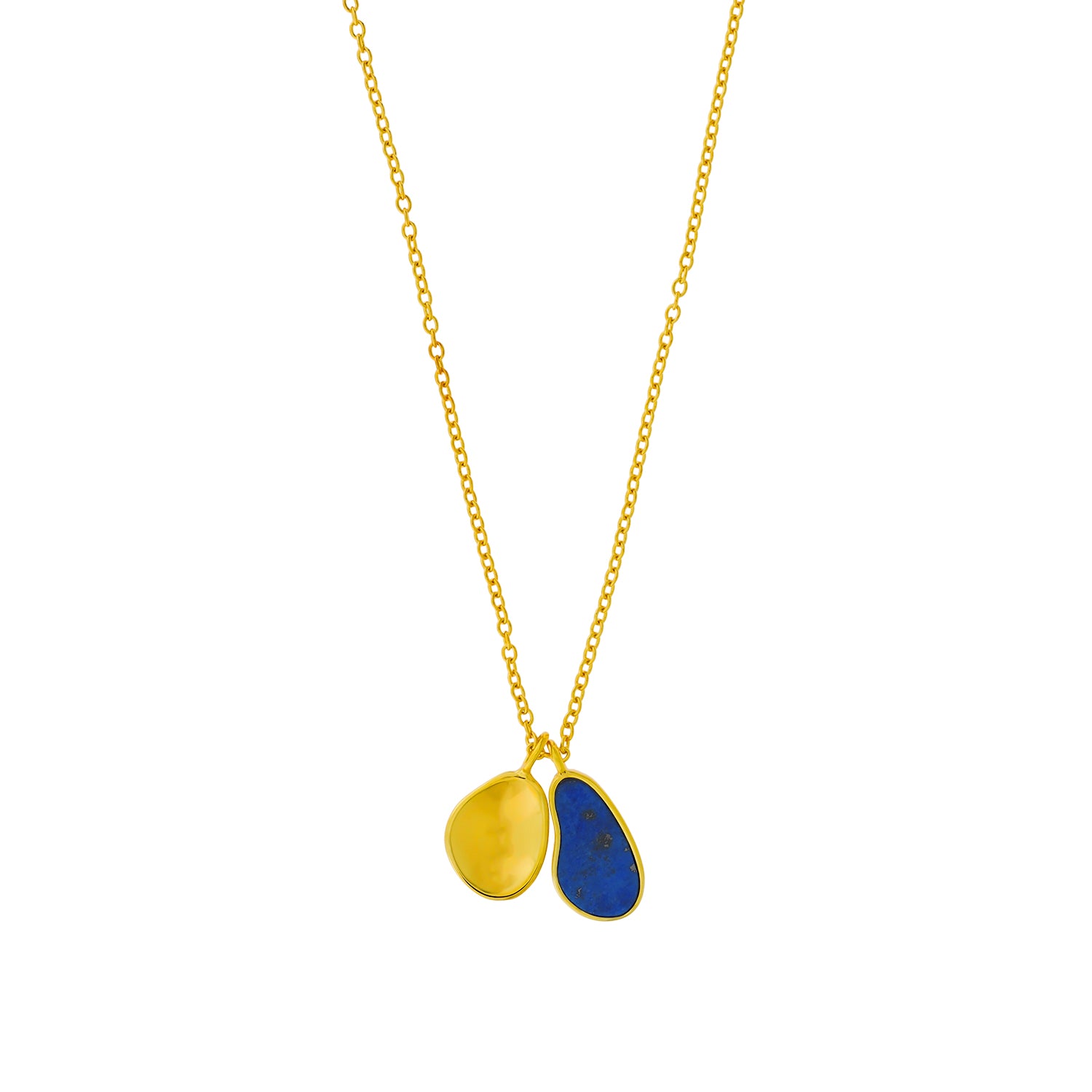Gold Vermeil & Blue Lapis Double Pendant