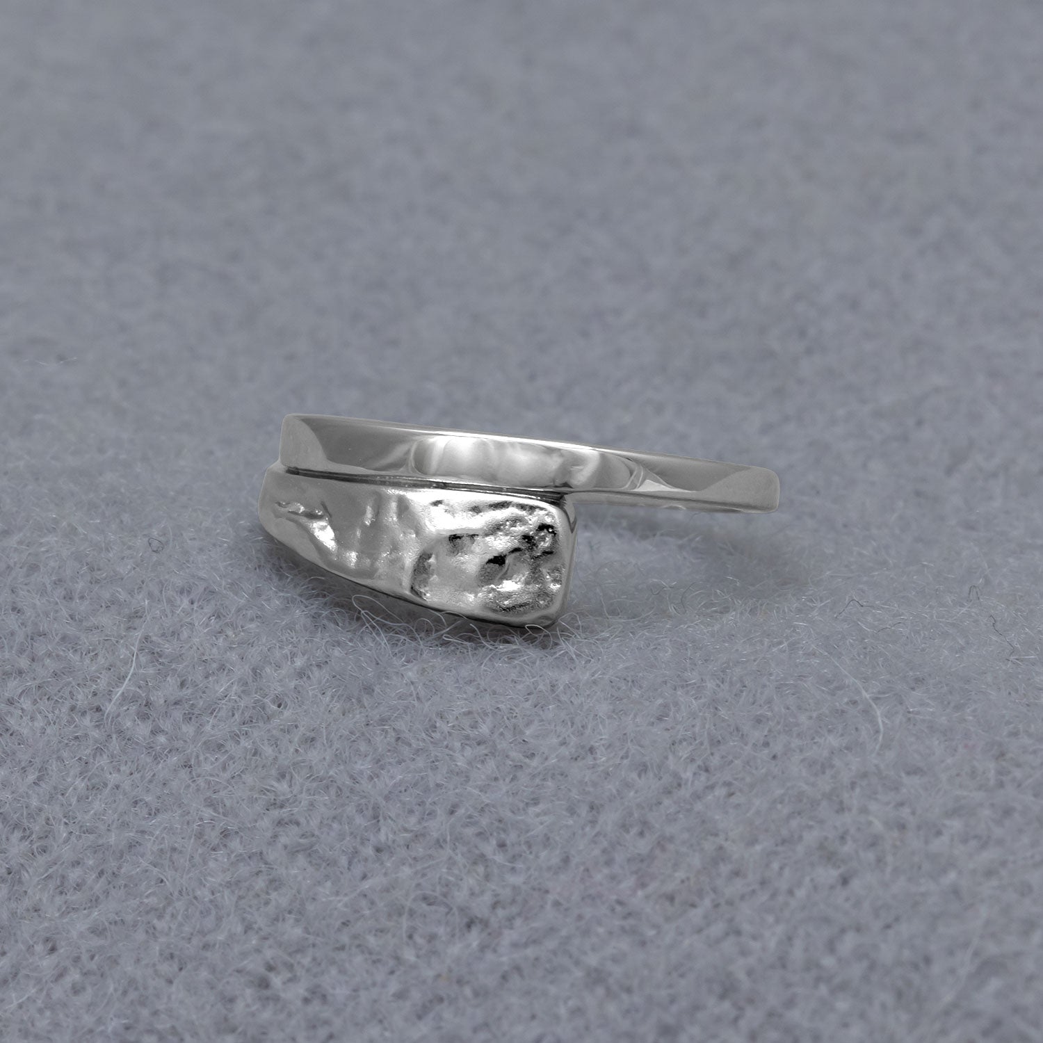 Malham Cove Polished & Textured Ring