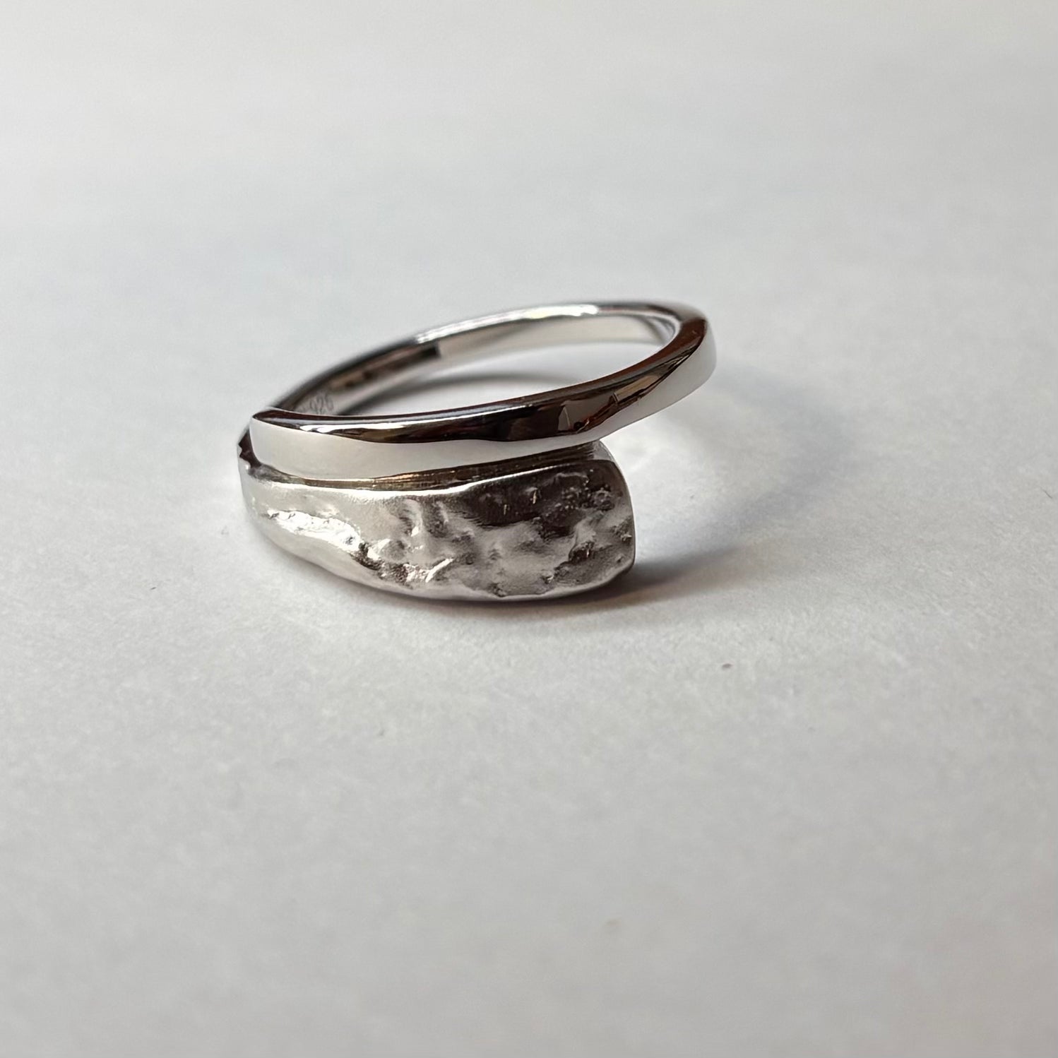 Malham Cove Polished & Textured Ring