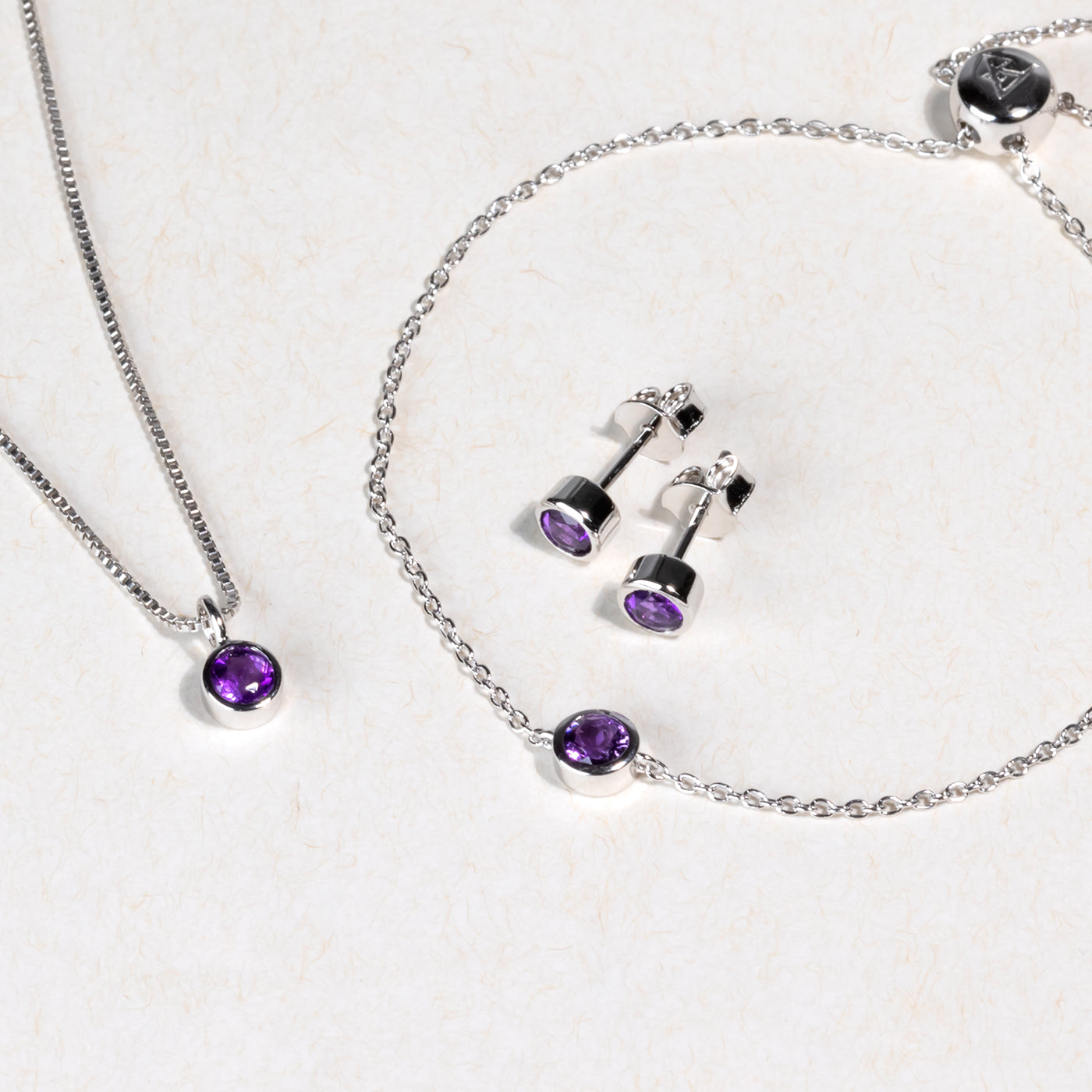 February Birthstone Bracelet - Amethyst