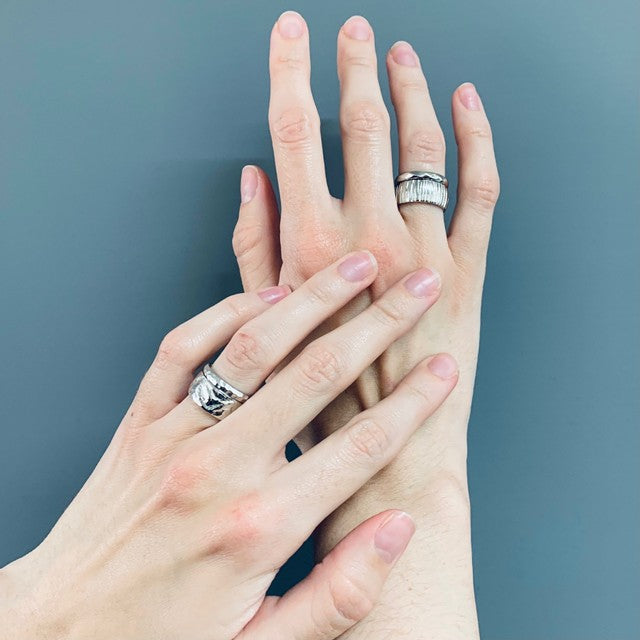 Sterling Silver Satin Elements Ring