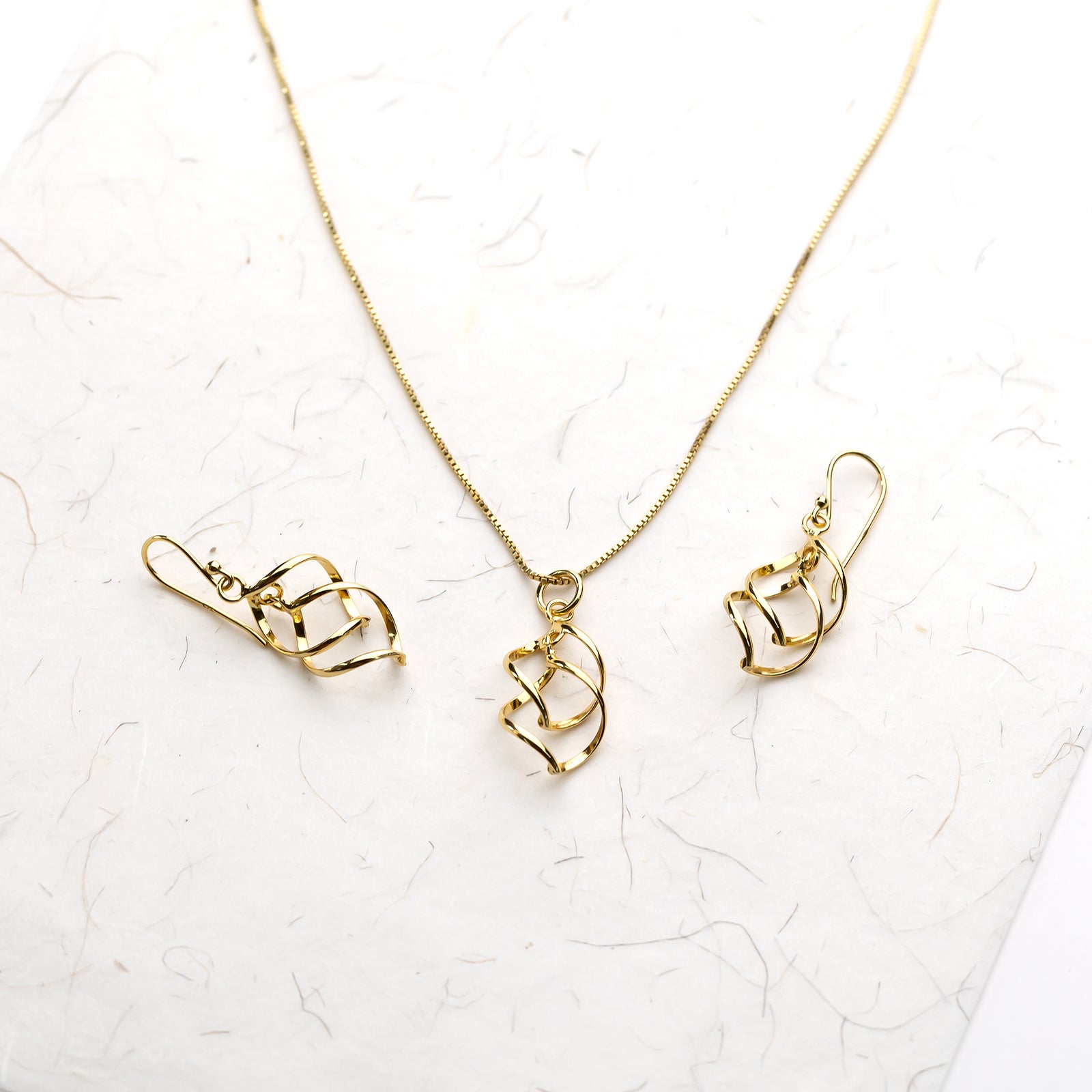 Spiral Waves Drop Earrings