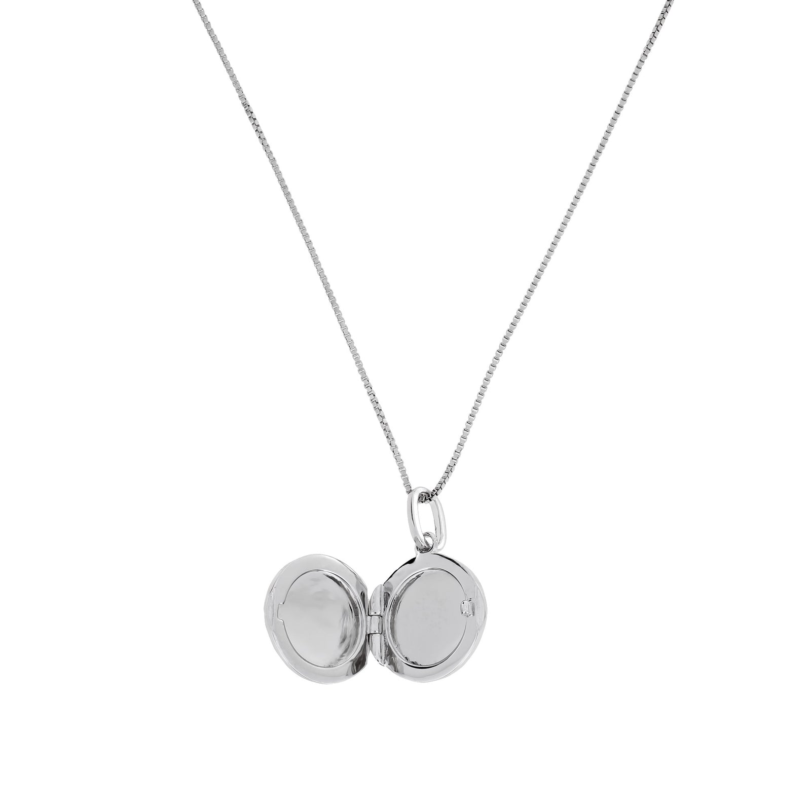 Sterling Silver Satin Elements Locket Pendant
