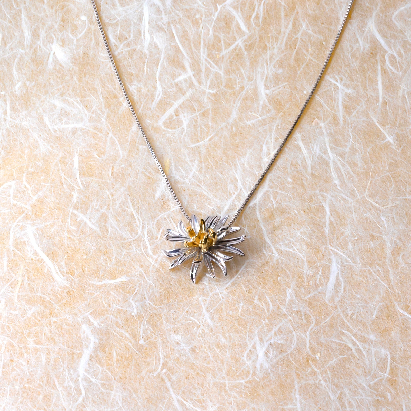 Chrysanthemum November Birthday Flower Pendant