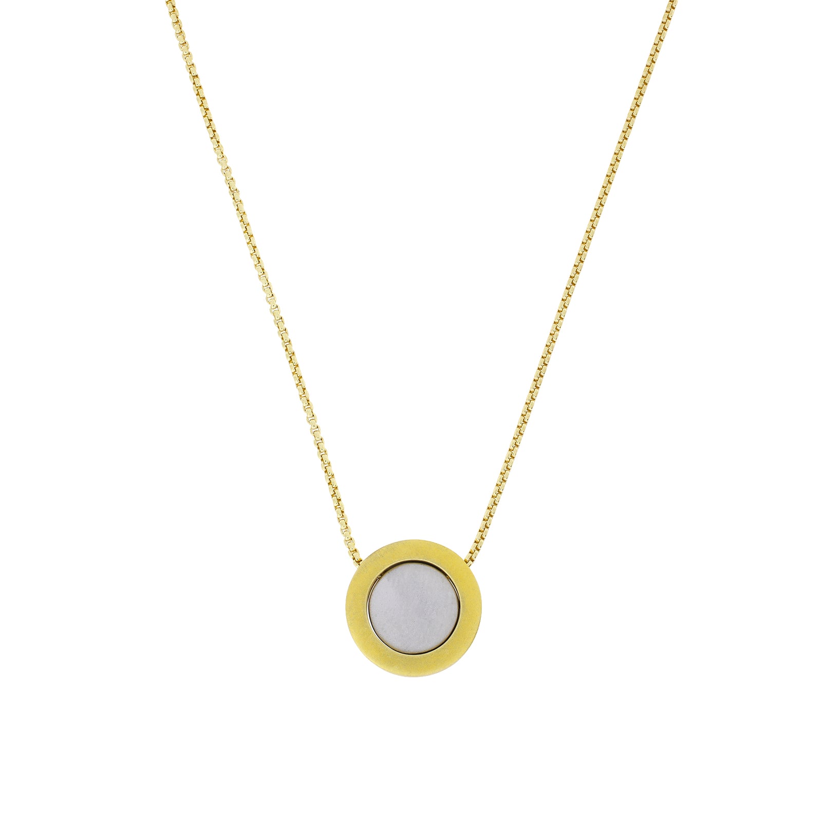 EMBRACE SILVER CIRCLE & GOLD HALO NECKLACE
