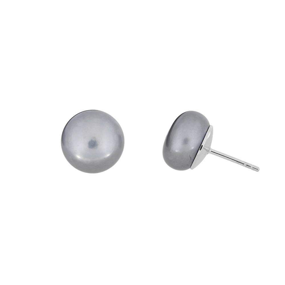 Grey Pearl Stud Earrings