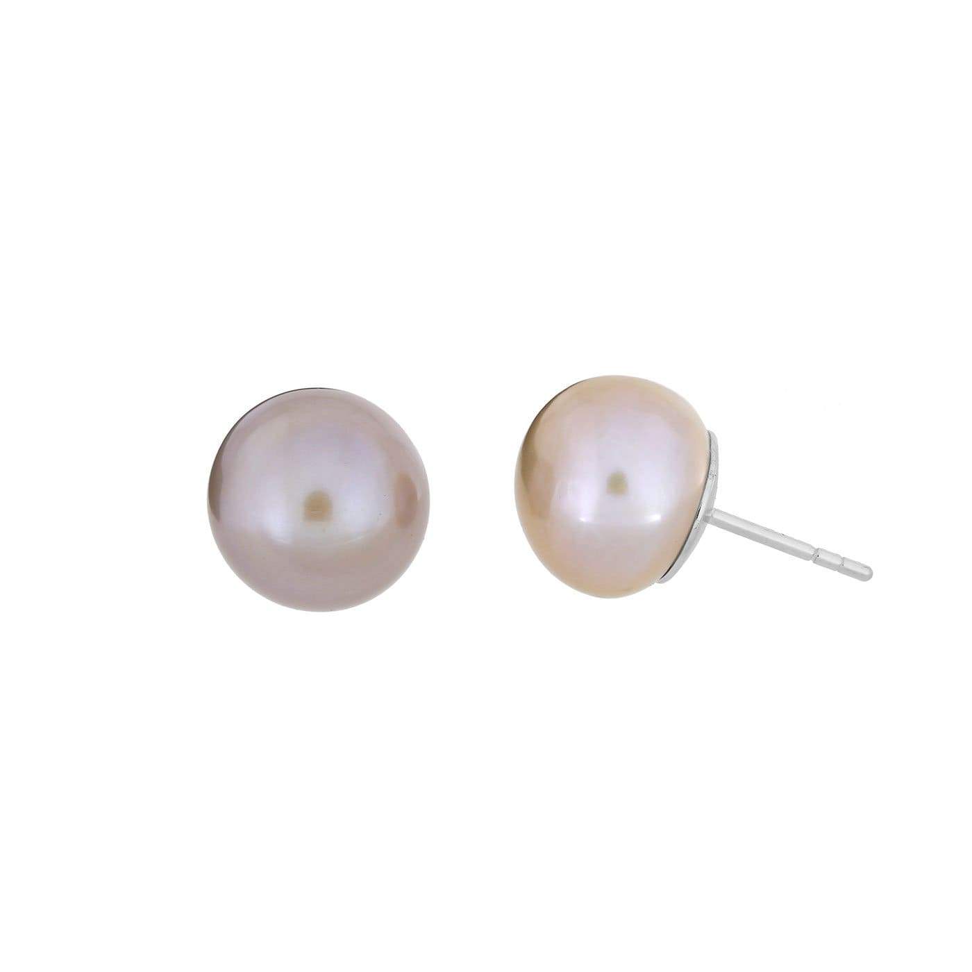 Pink Pearl Stud Earrings