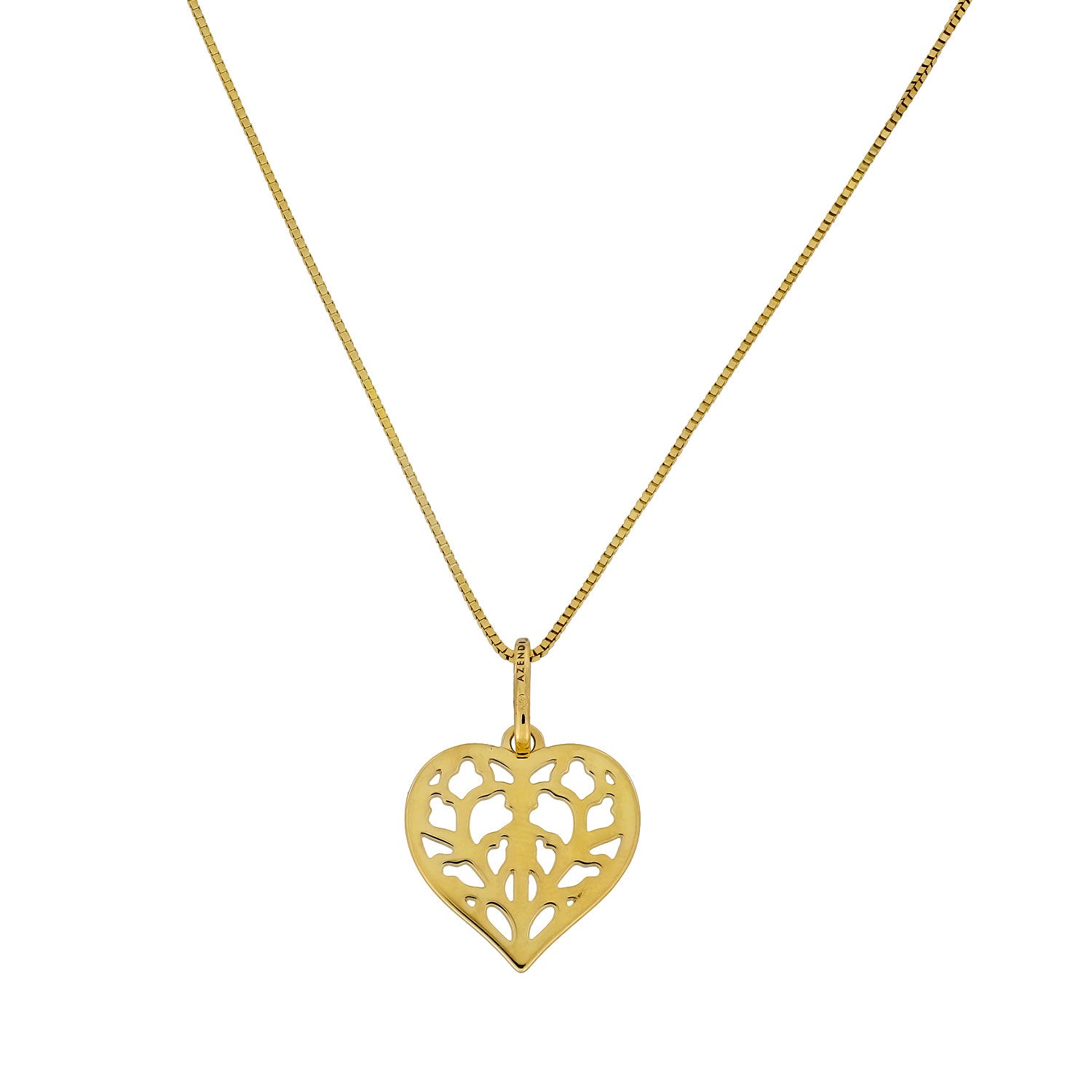 18ct Yellow Gold Heart of Yorkshire 2.2cm Pendant