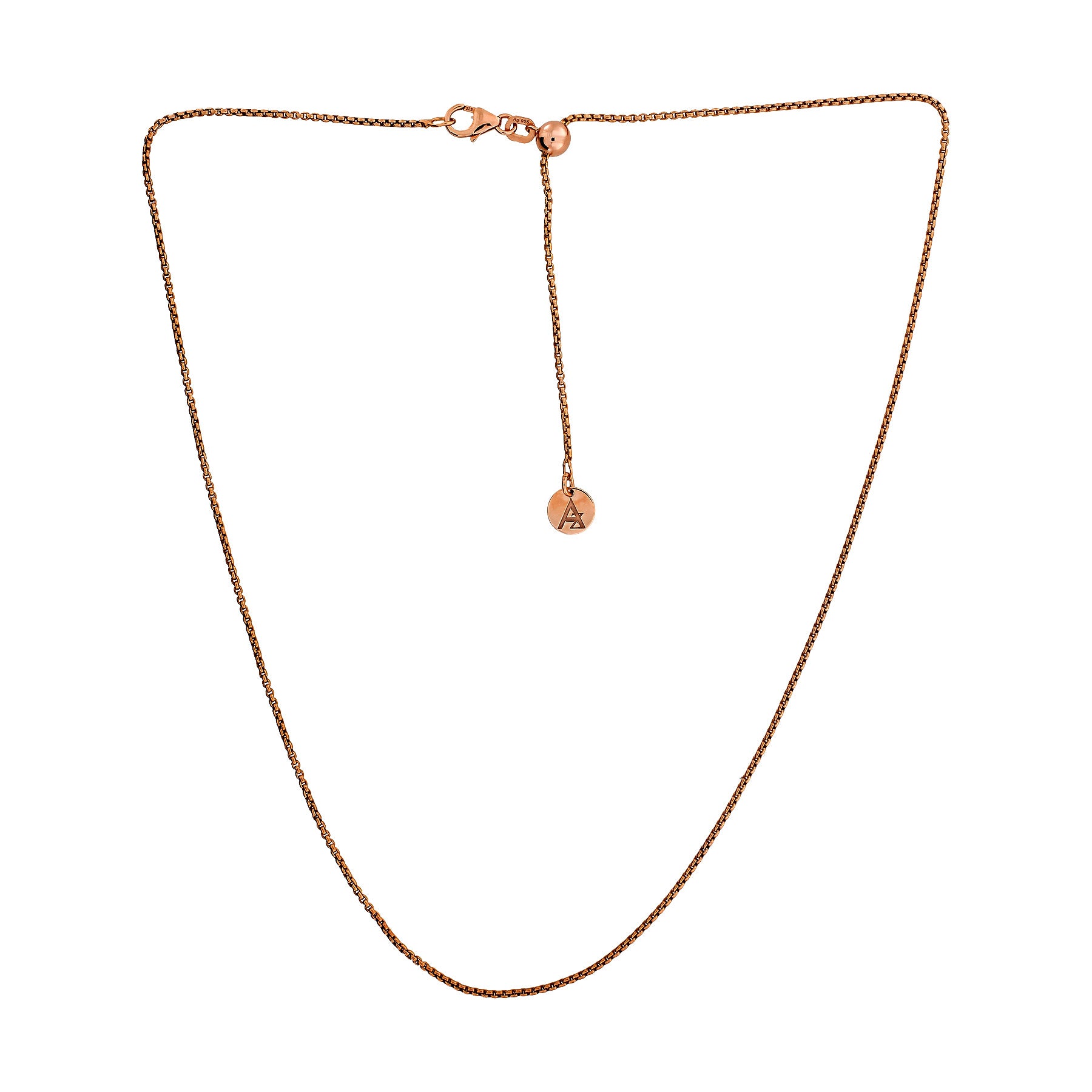 Delicate rose gold vermeil rollo chain necklace featuring a polished finish and fine links, designed to complement contemporary sterling silver jewellery collections.