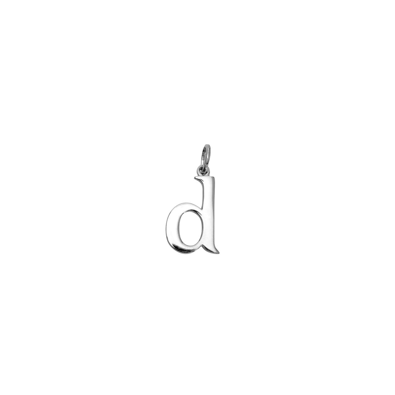 Letter D Silver Link Charm