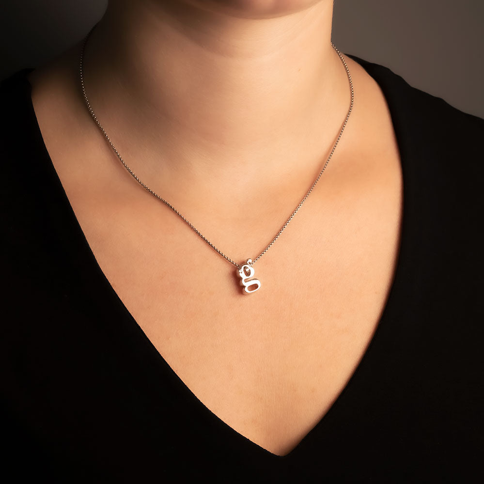 Letter G Silver Diamond Pendant