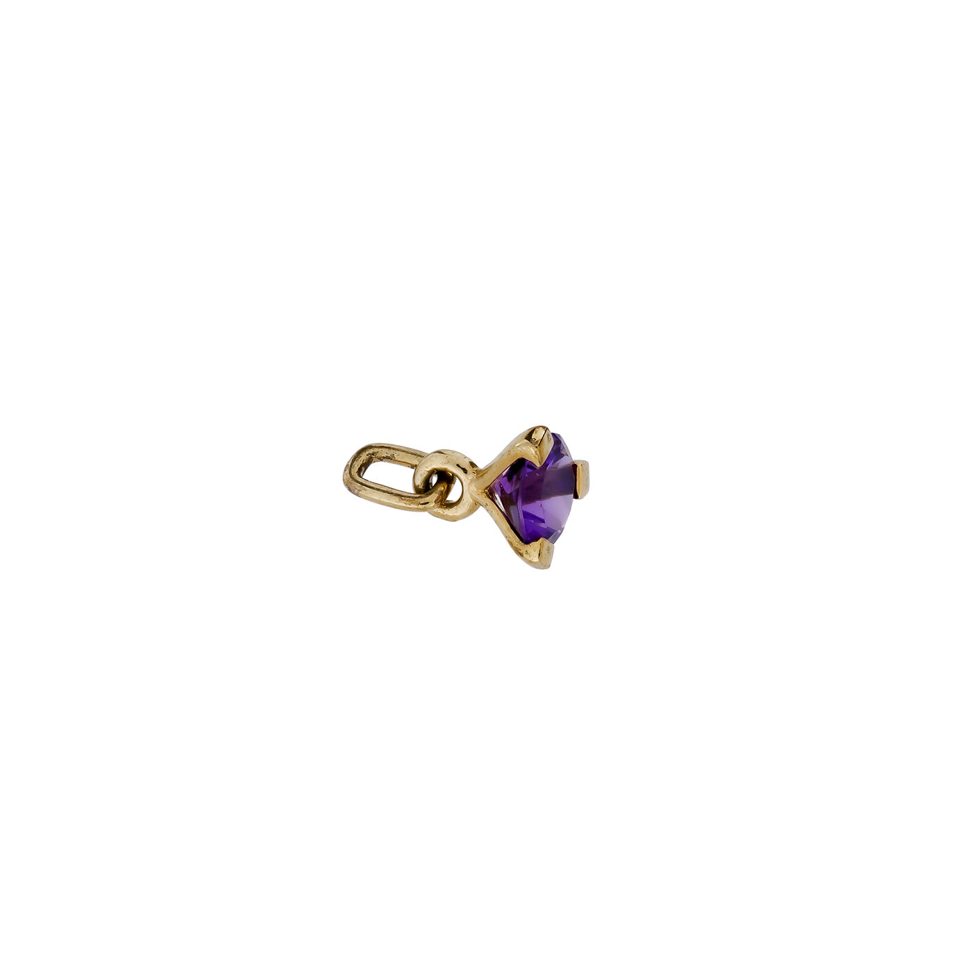 Yellow Gold Vermeil Amethyst Charm