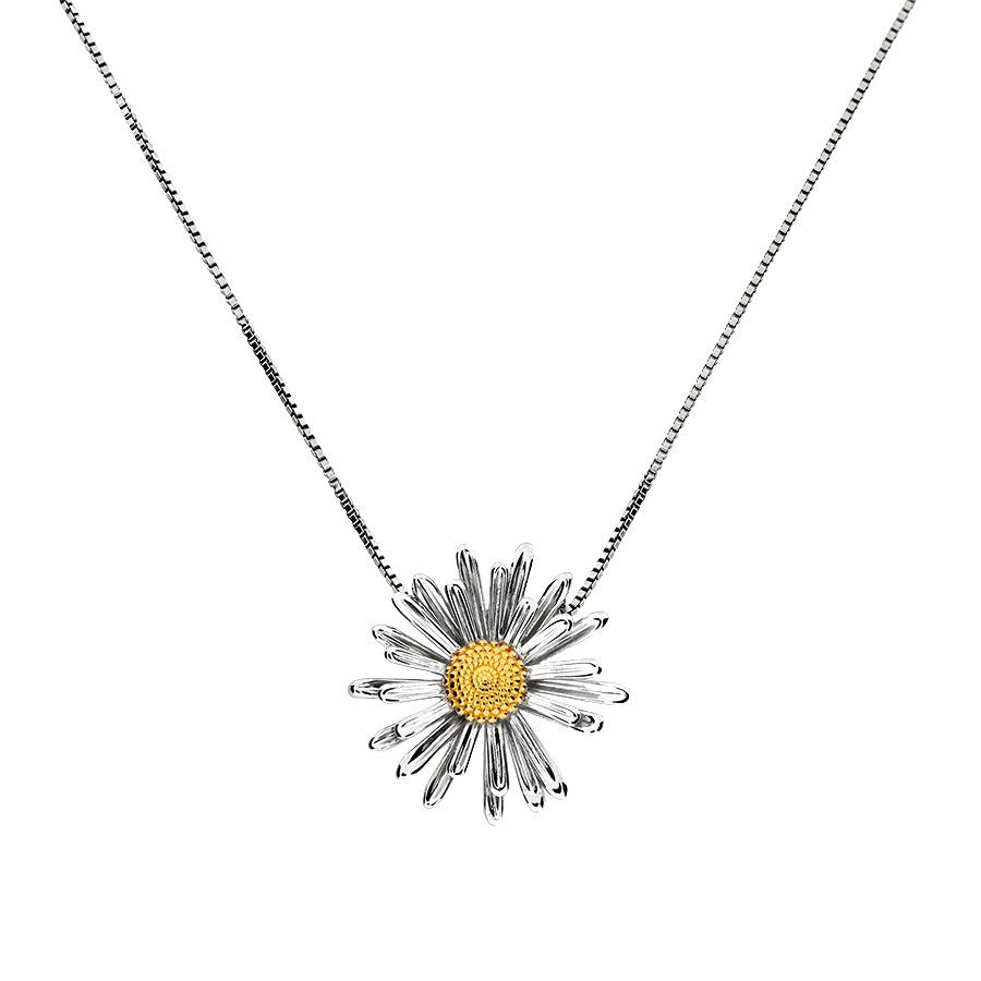 Michaelmas Daisy September Birthday Flower Pendant