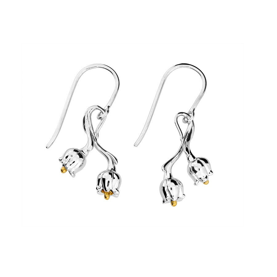 Lily of the Valley May Birthday Flower Earrings