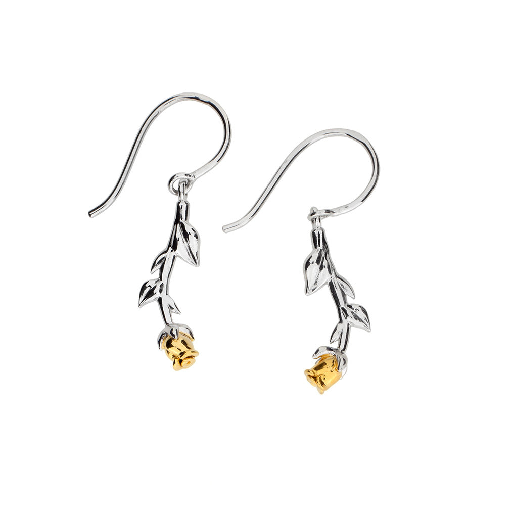 Rose June Birthday Flower Earrings