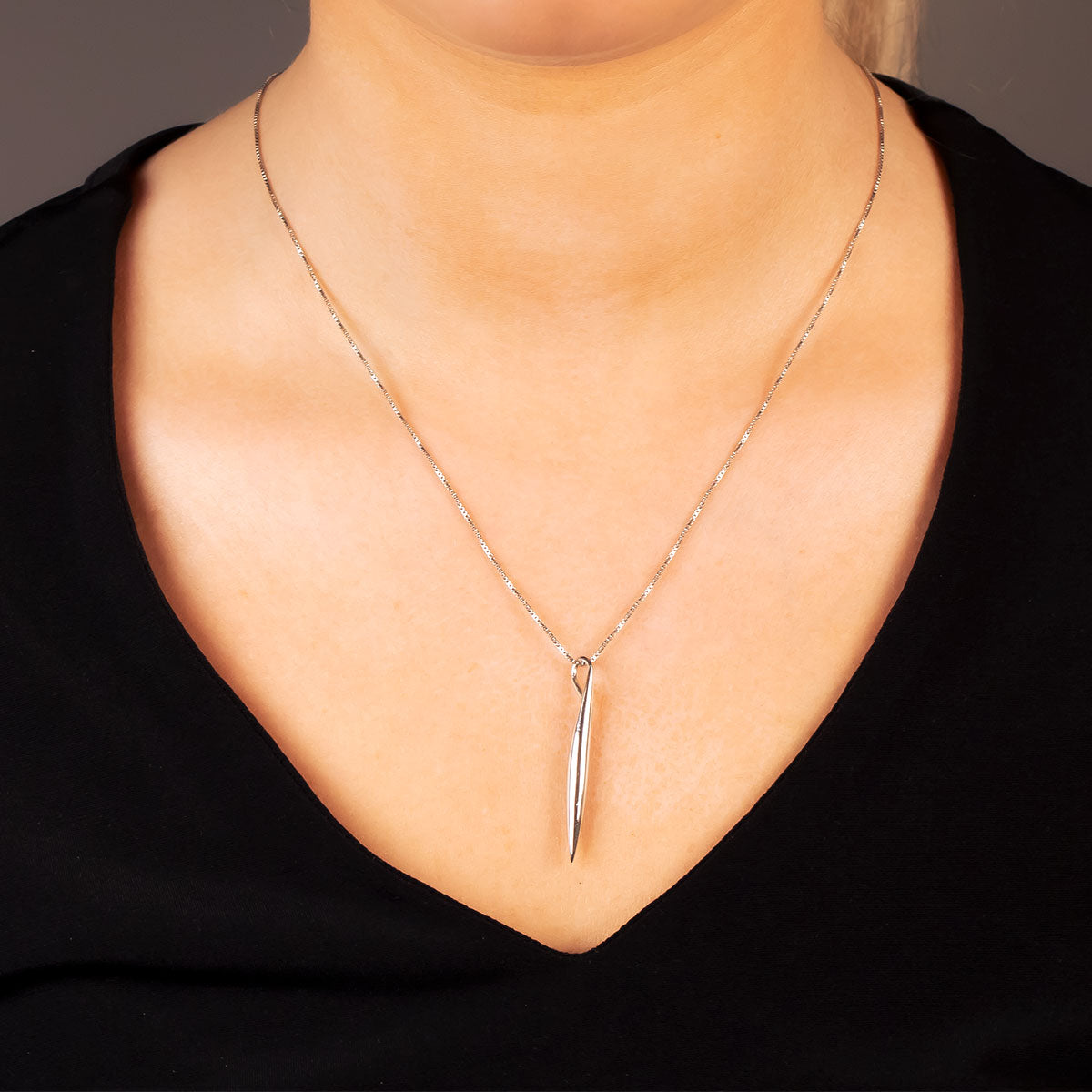 Silver Needle Pendant