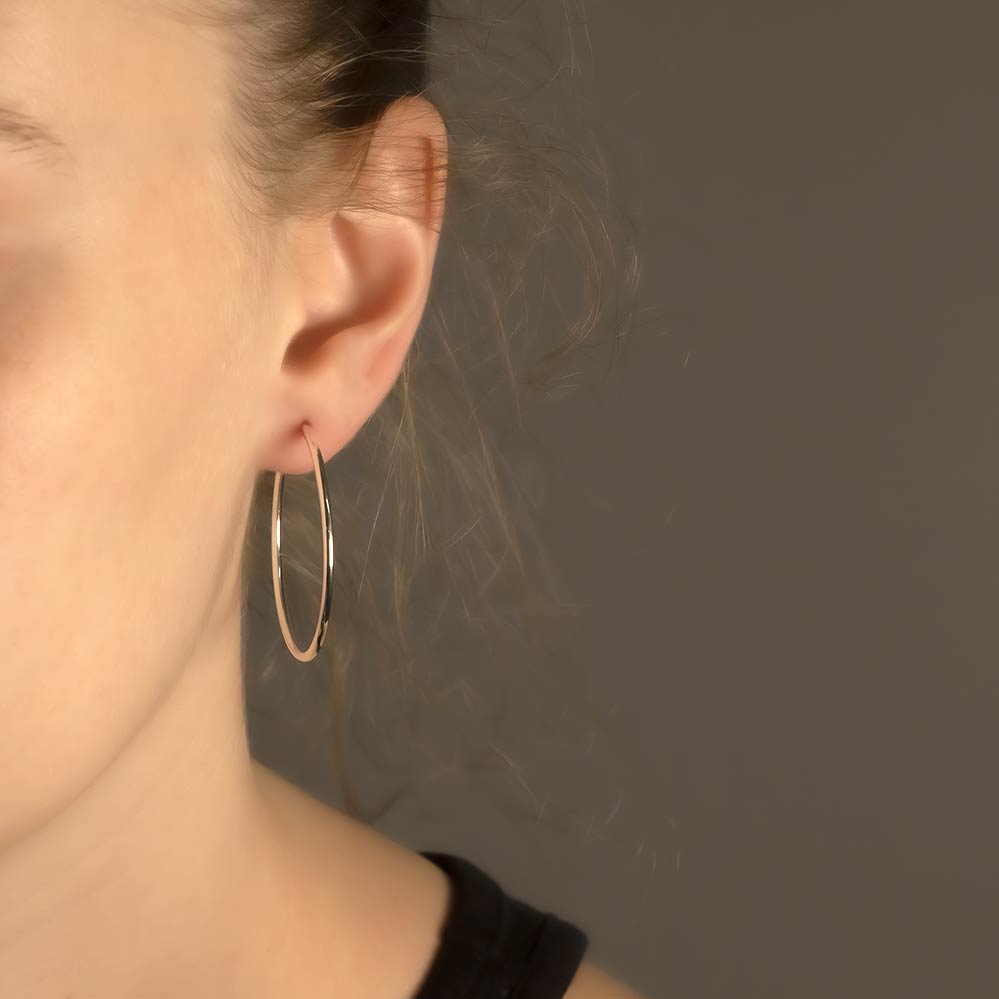 Classic Flex Hoop Earrings 4cm Diameter