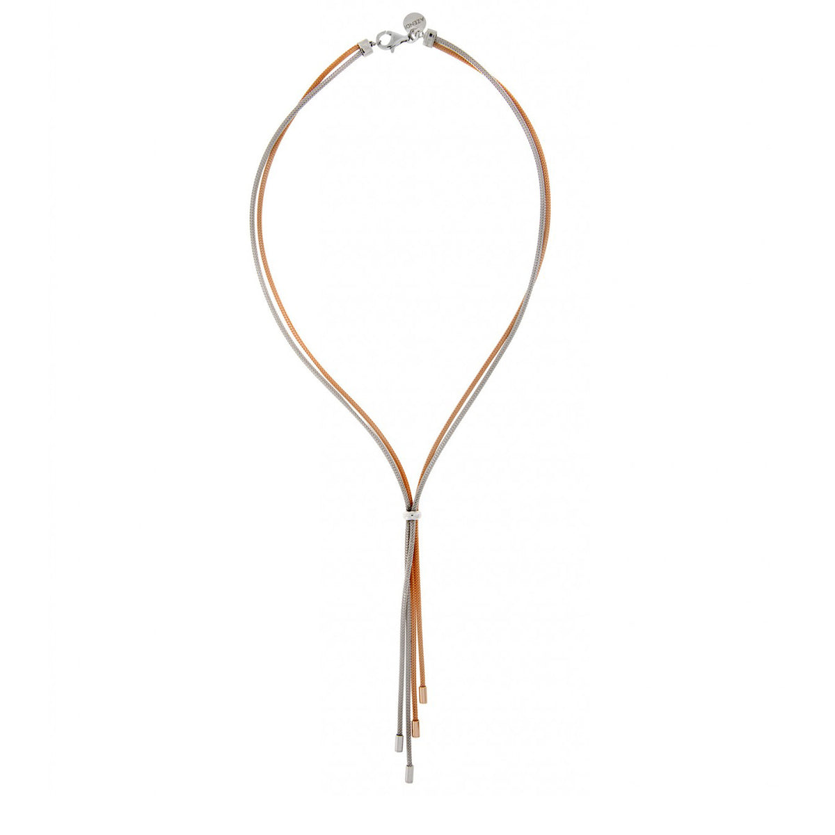 Silver &amp; Rose Gold Vermeil Woven Strands Necklace