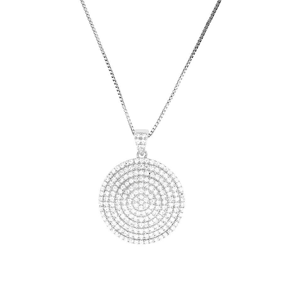 Circular Domed Pavé Pendant