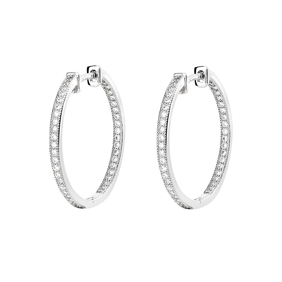 Pavé Hinged Hoops