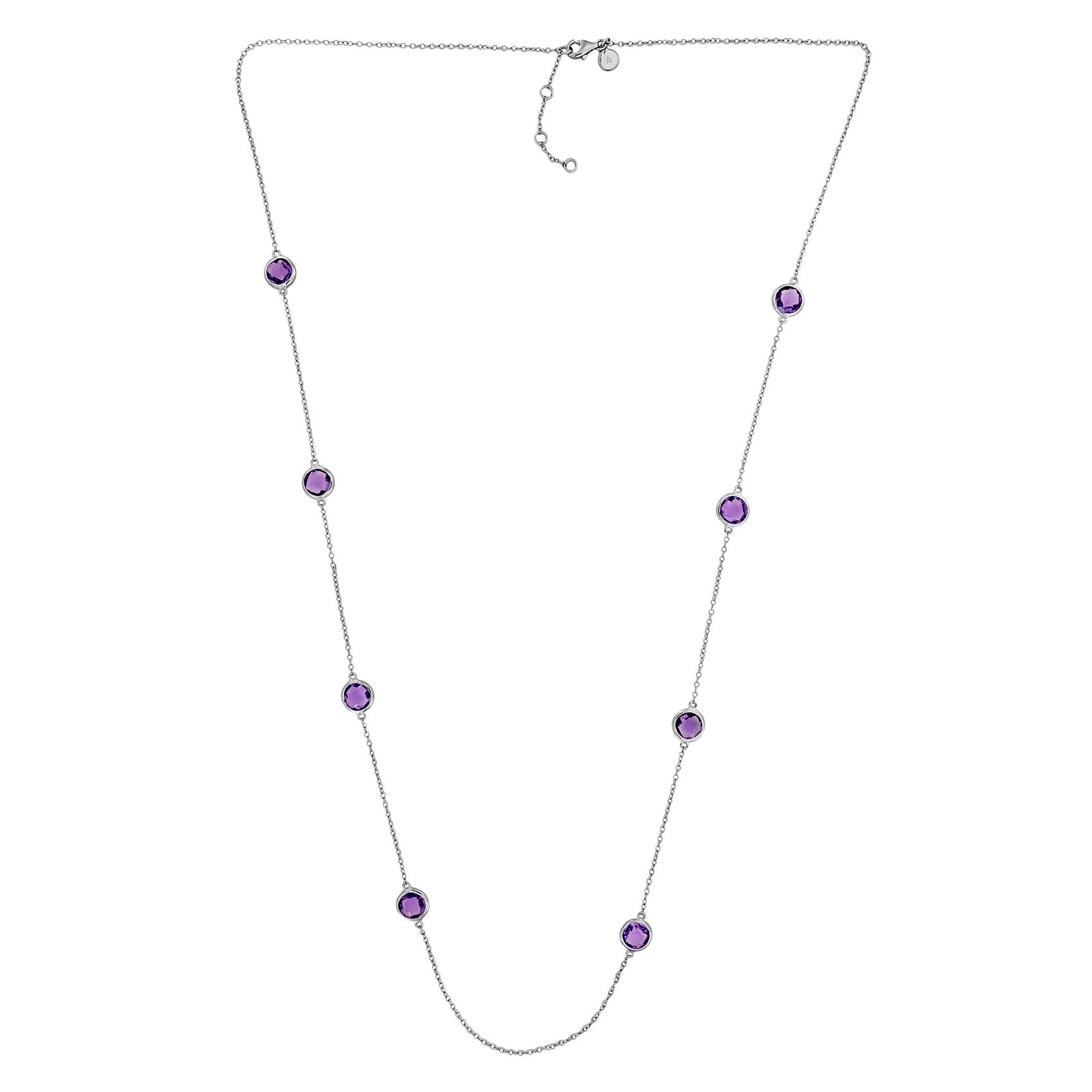 Silver & Amethyst Long Necklace