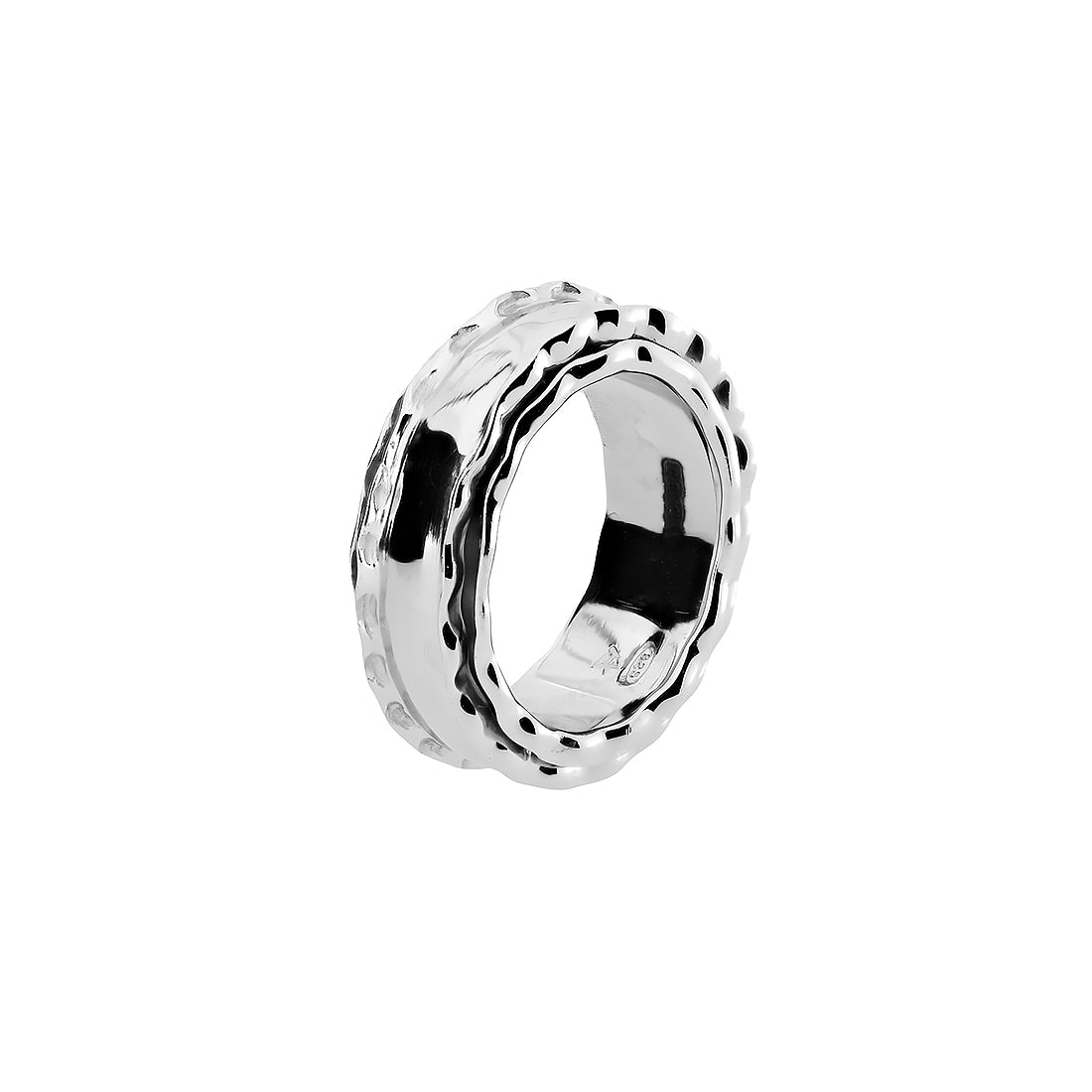 Silver Waves Spinning Ring
