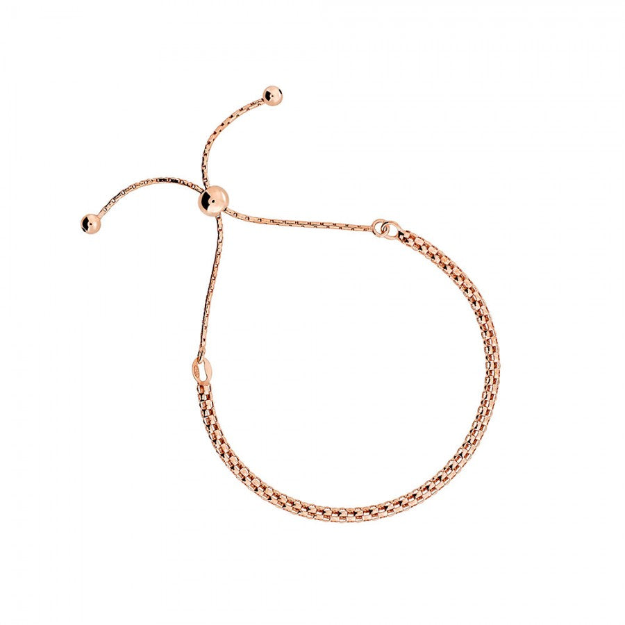 Adjustable Rounded Box Chain Bracelet