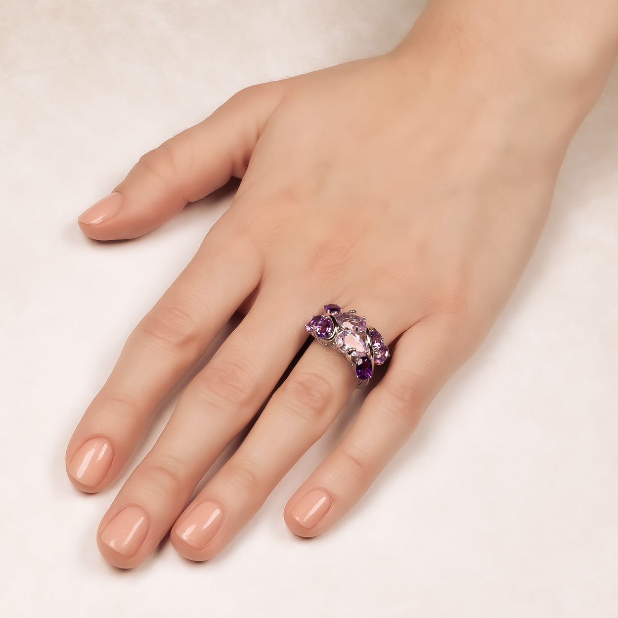 Amethyst Cluster Ring