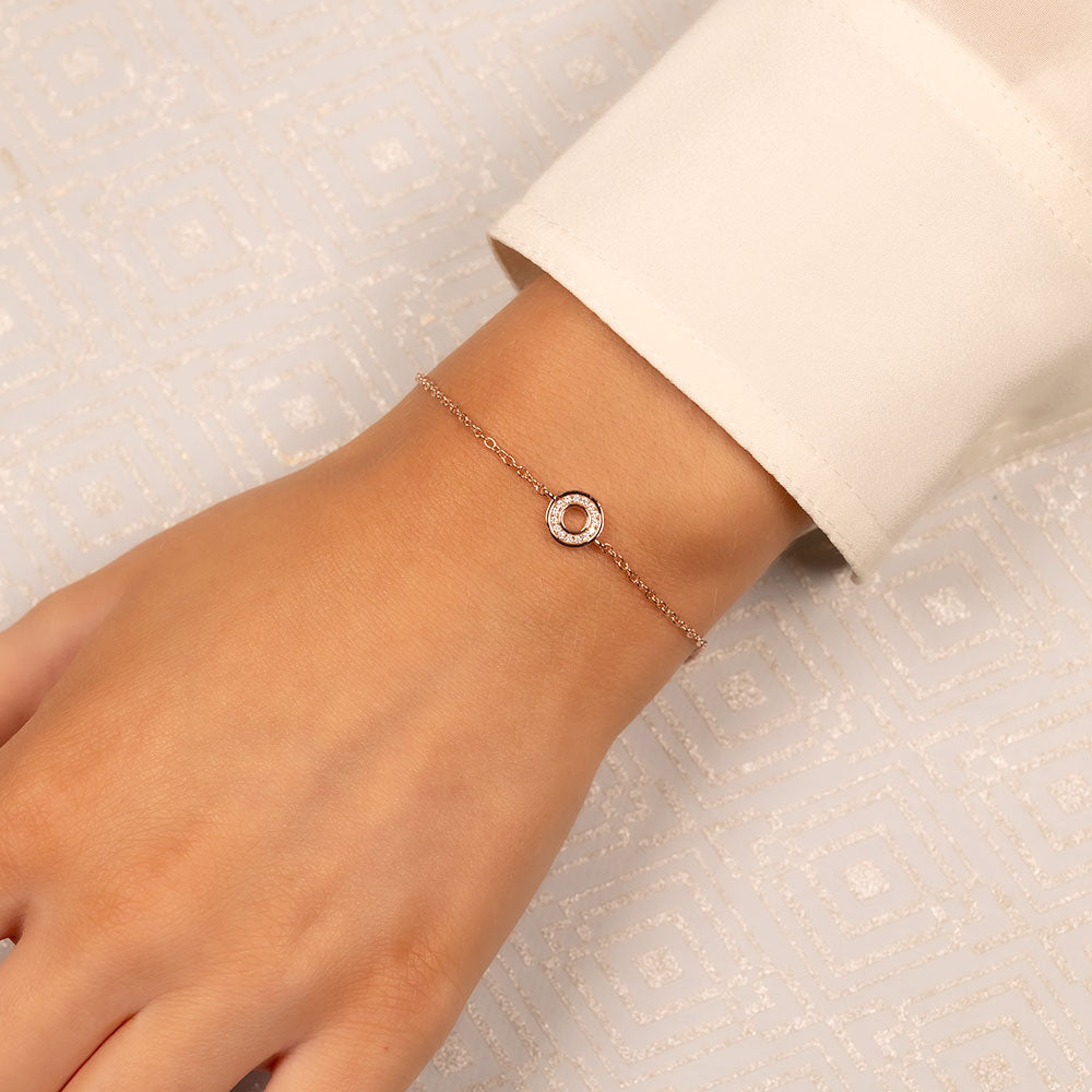 Pavé Open Circle Bracelet