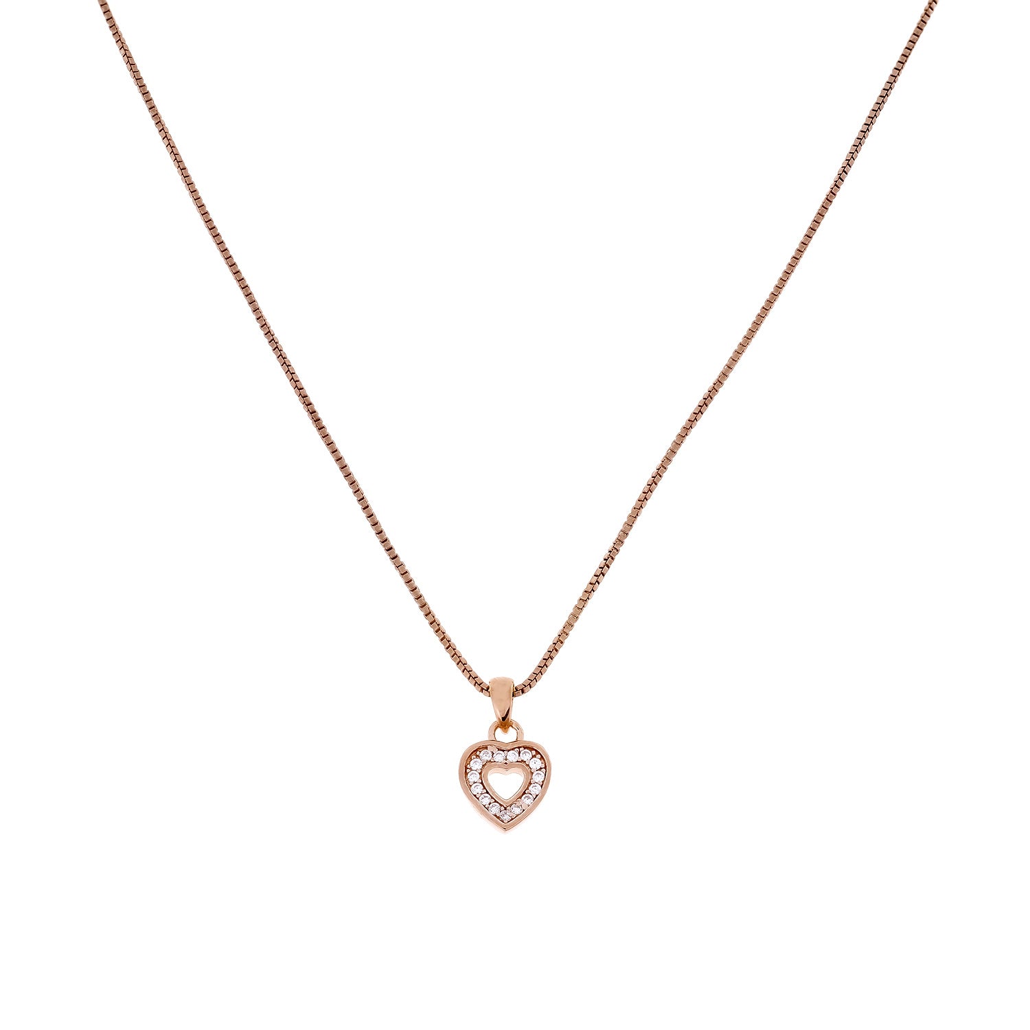 Pavé Open Heart Pendant