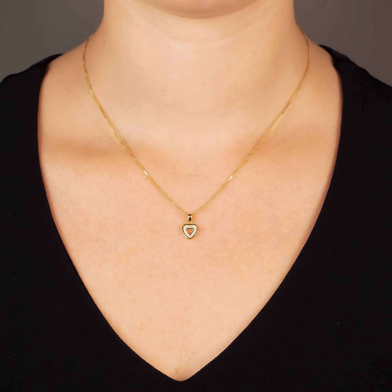 Pavé Open Heart Pendant